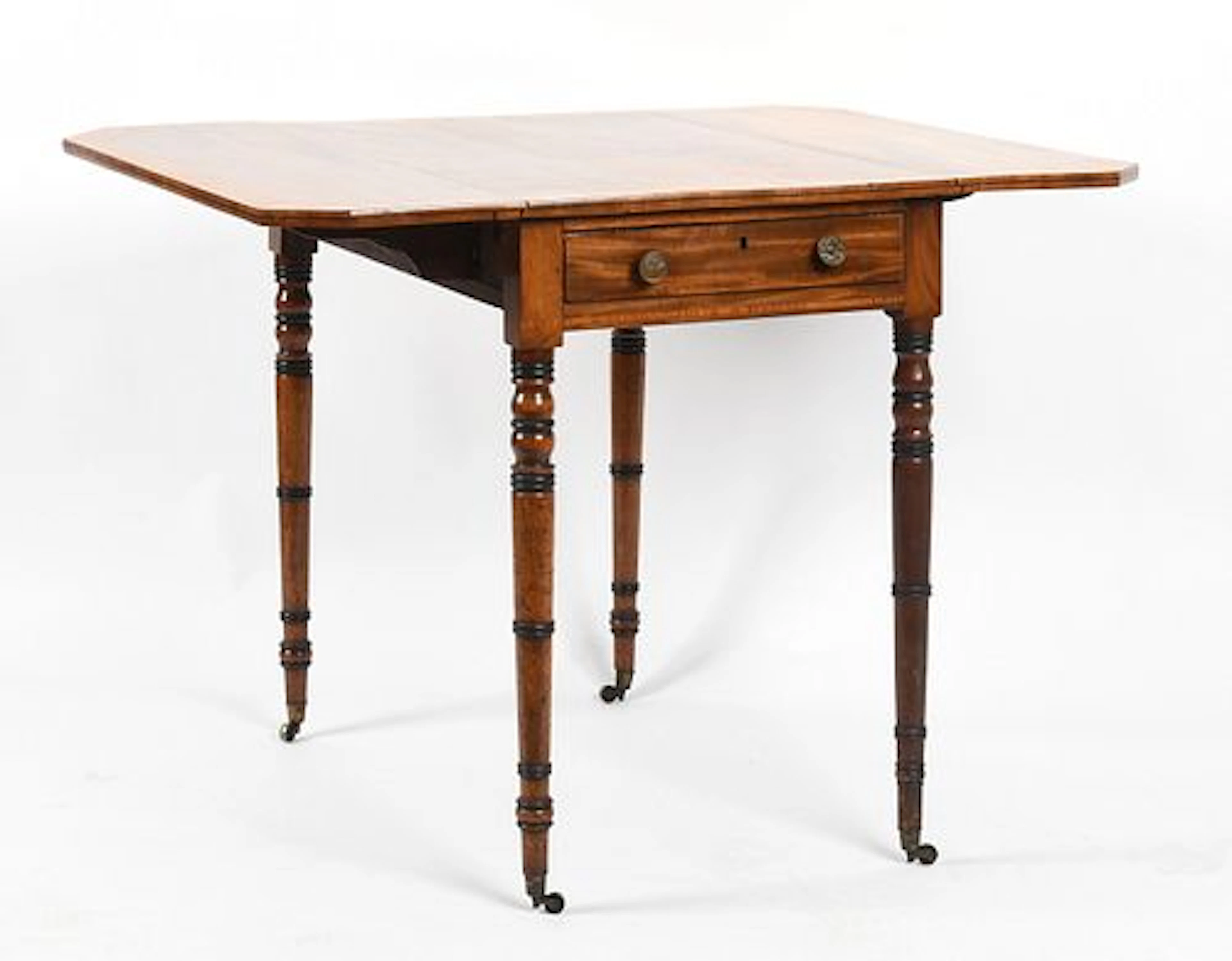 An English Cross-Banded Mahogany Pembroke Table, c. 1830