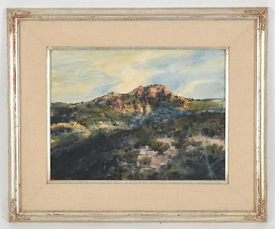 Spike Ress (American, b. 1948), "Late Light on Red Hilltop"