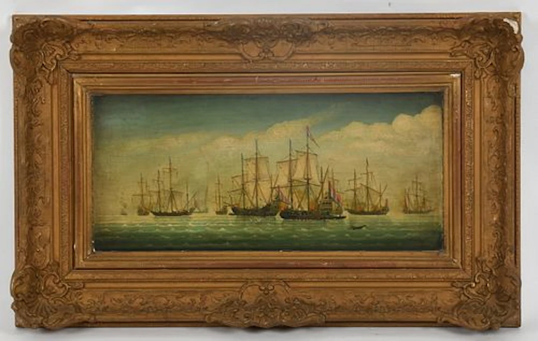 Thomas Whitcombe (English, c. 1752-1824), A French Naval Scene
