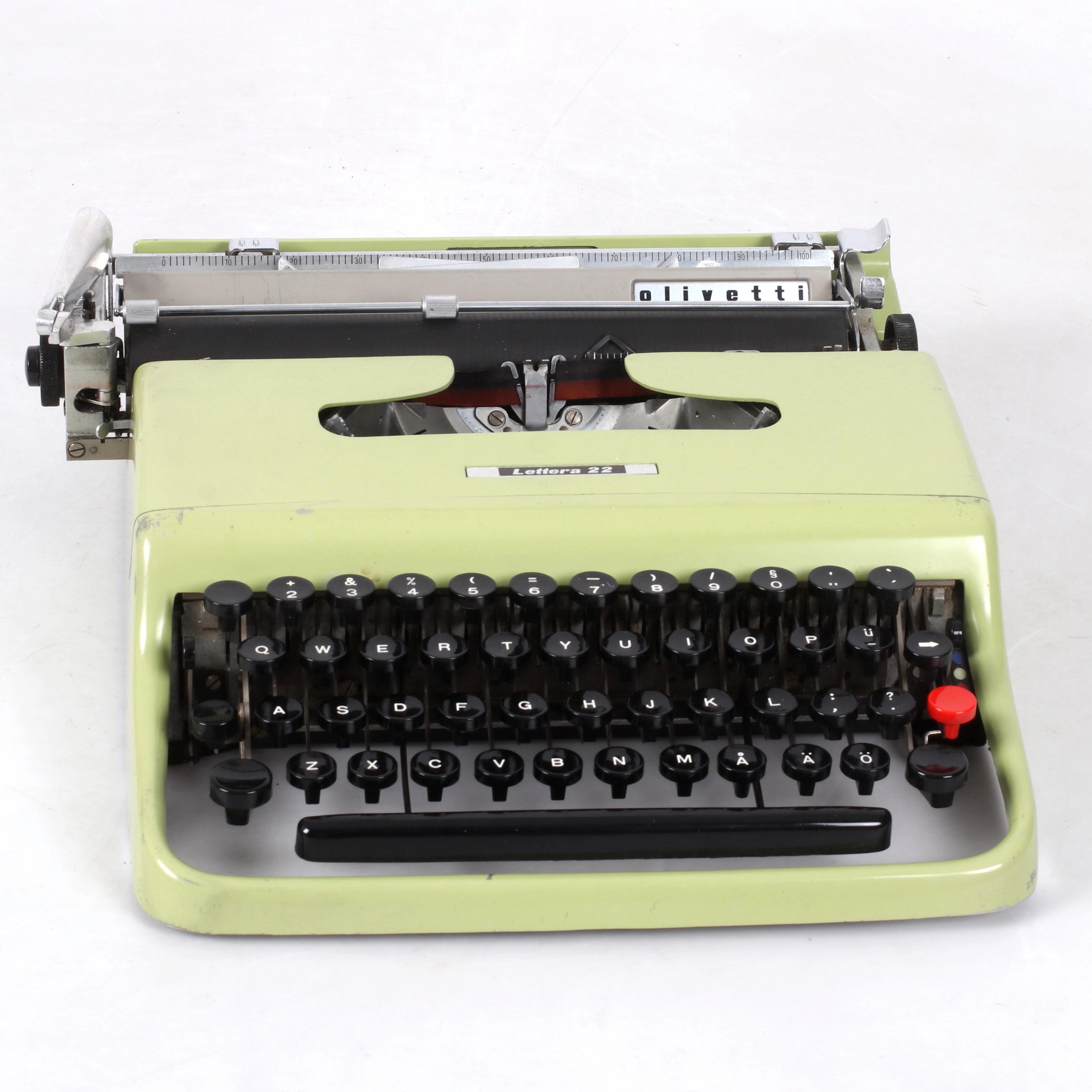 MARCELLO NIZZOLI. Skrivmaskin, "Lettera 22", Olivetti, Italien, 1950/60-tal.
