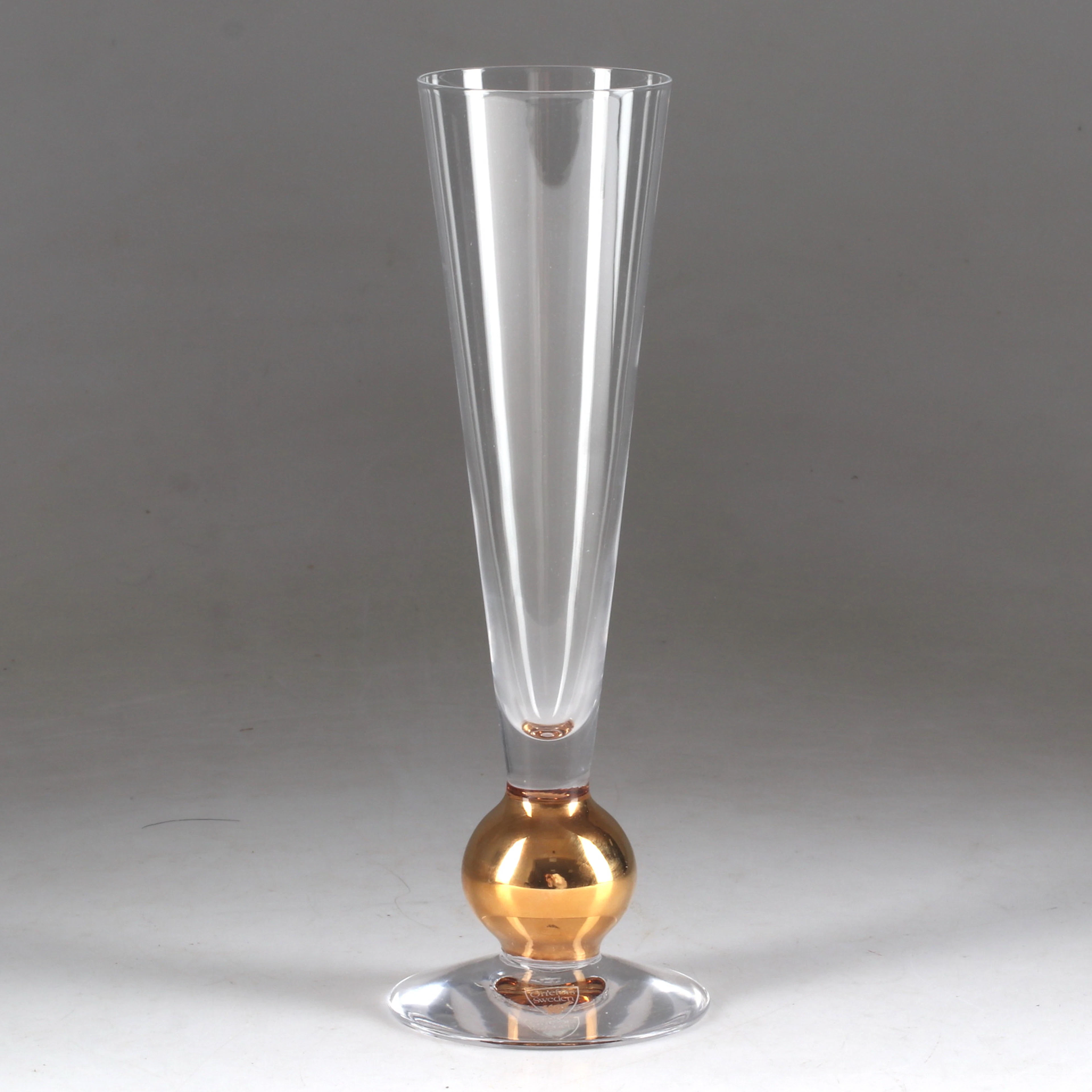 GUNNAR CYRÉN. Champagneglas, "Nobel", glas, Orrefors.