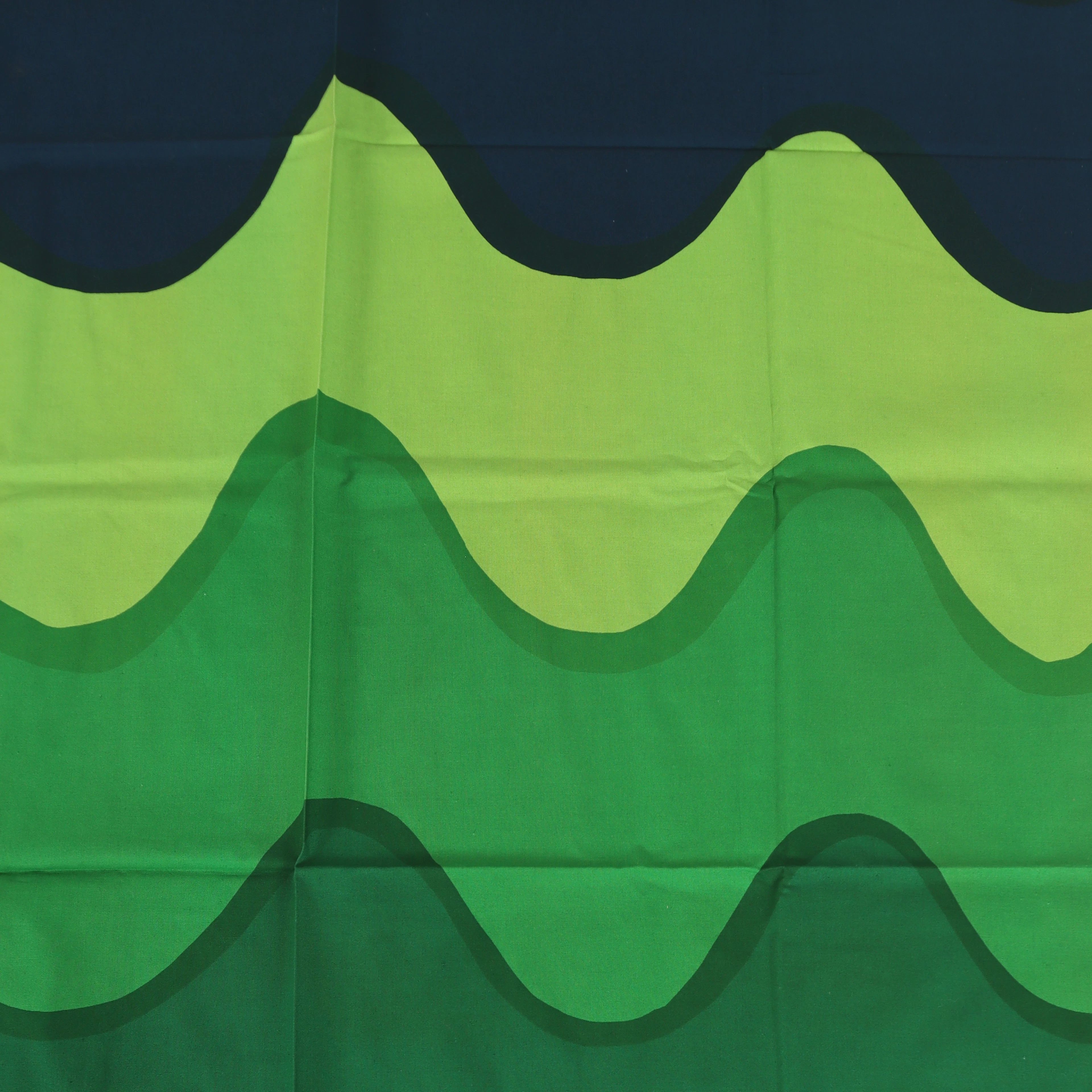 GARDINER 2 st, bomull, "Lokki", Maija Isola, Marimekko, 1961.