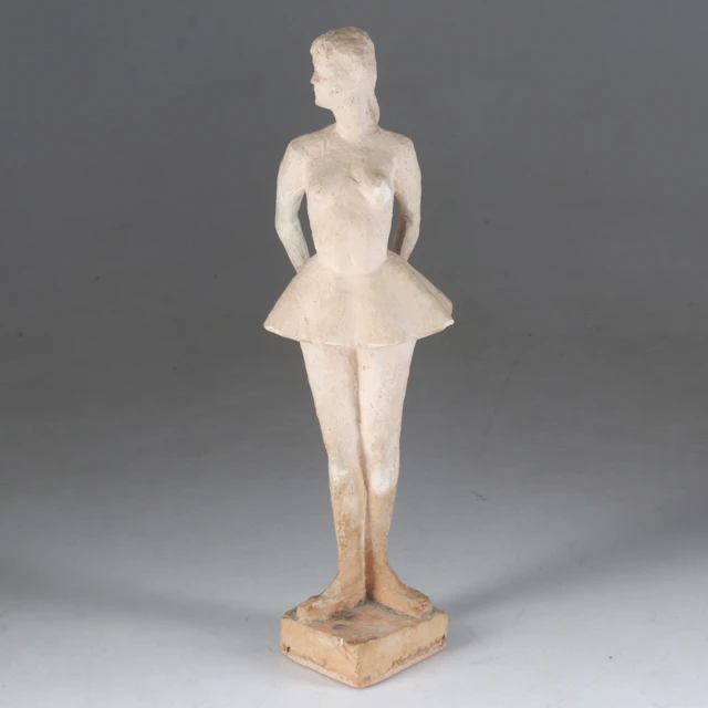 GEORG GANMAR. Skulptur, ballerina, gips, signerad.