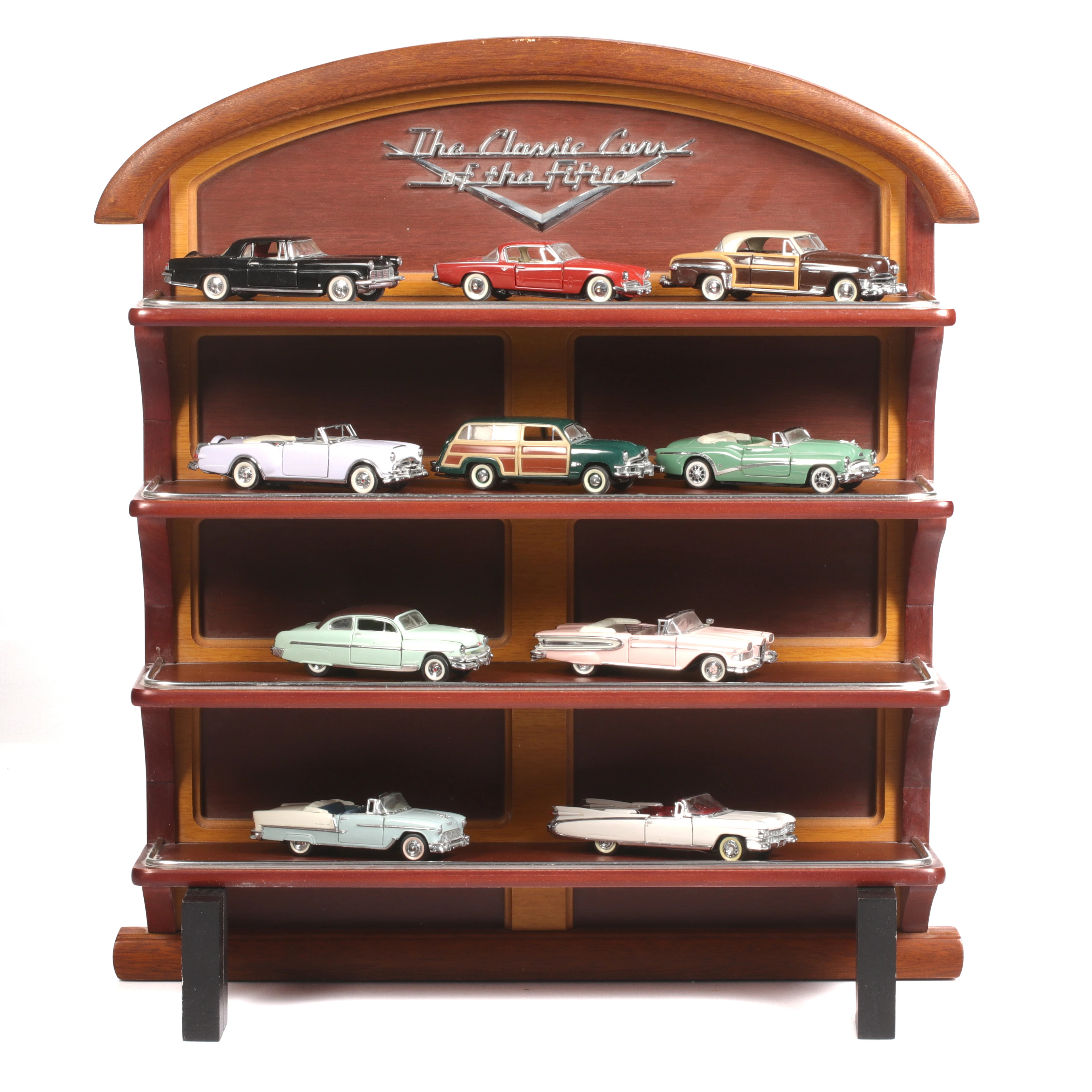 MODELLBILAR, 10 st, metall/resin. Bl.a. Packard Caribbean, skala 1:43