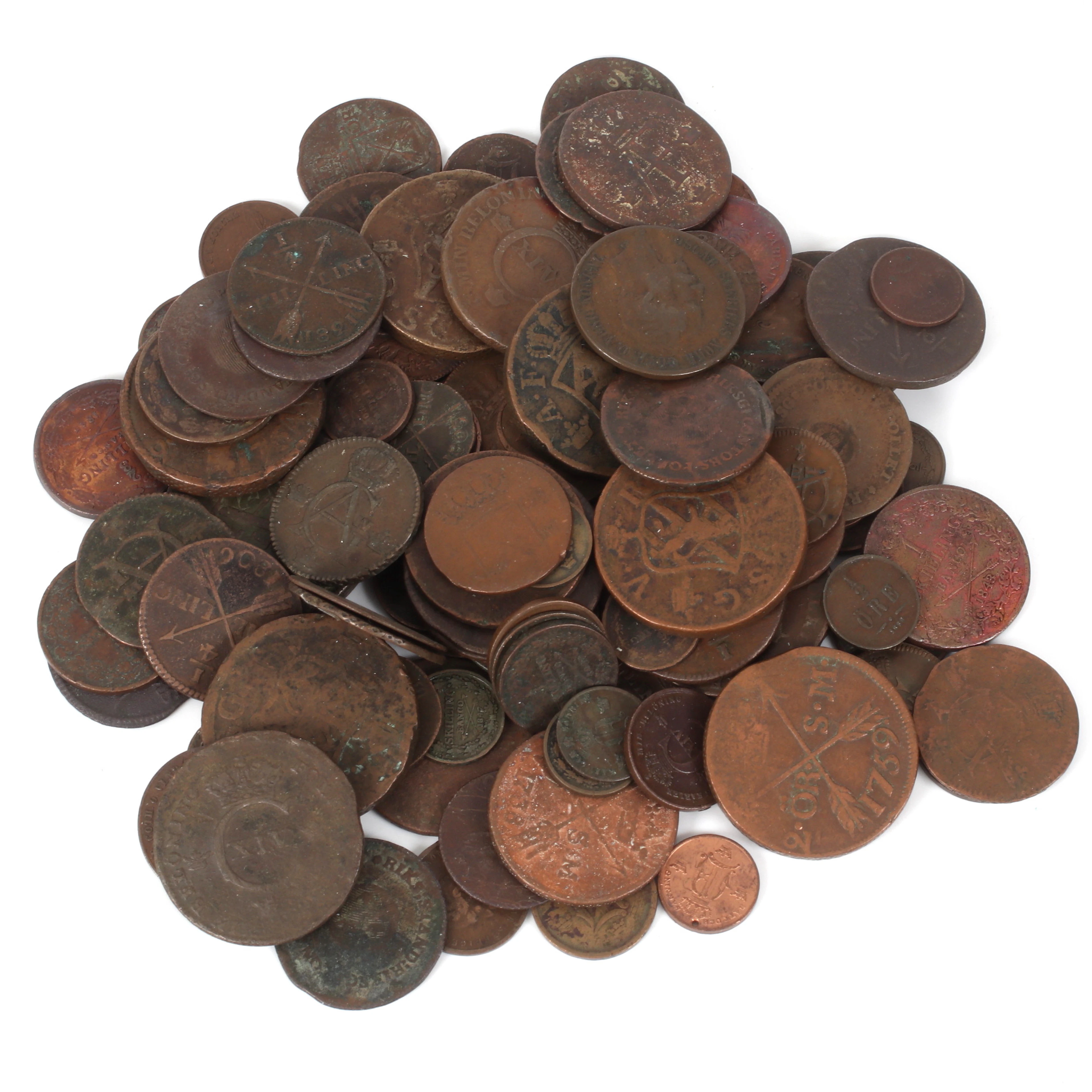 KOPPARMYNT, ca 100 st, Sverige, 1600-1900-tal.