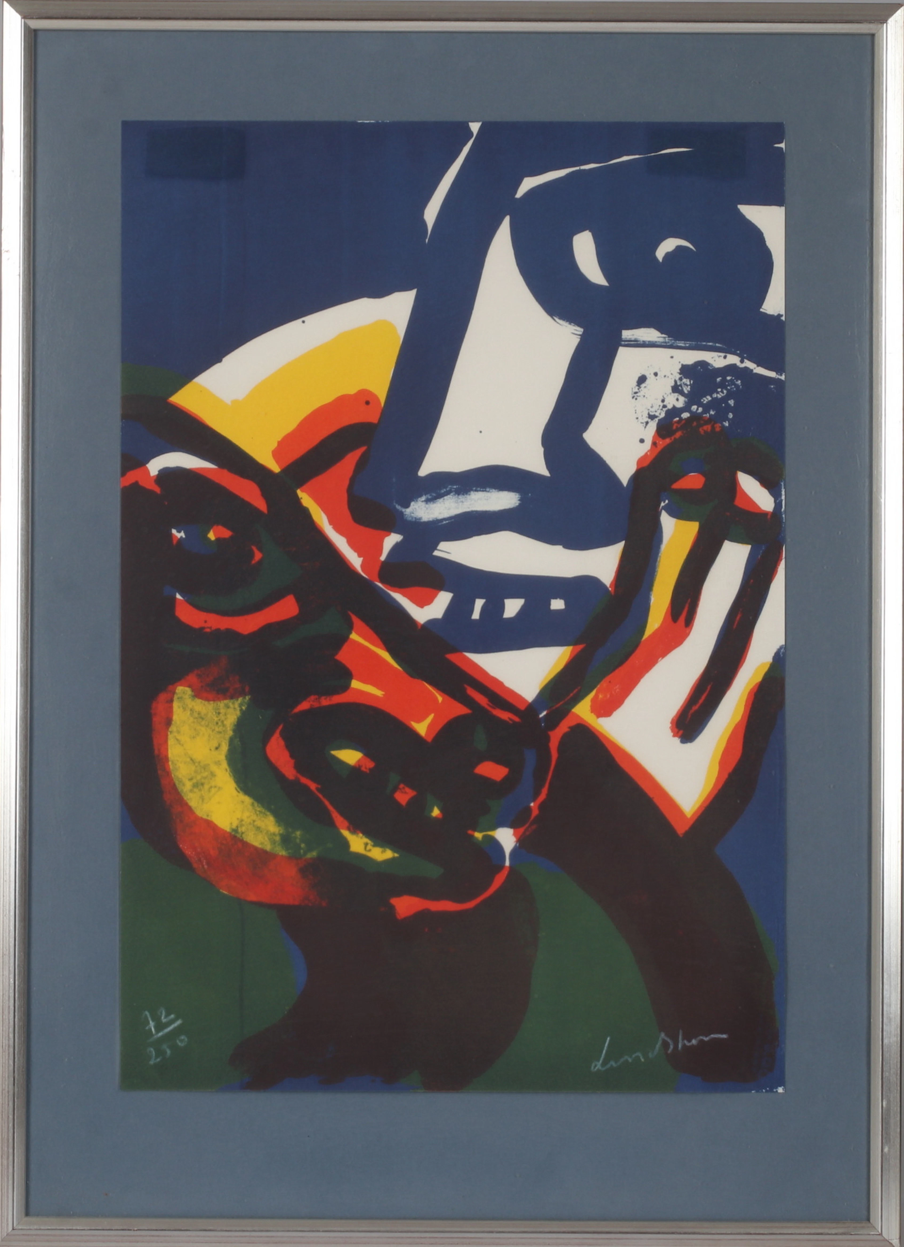 BENGT LINDSTRÖM. Komposition med figurer, litografi, signerad och