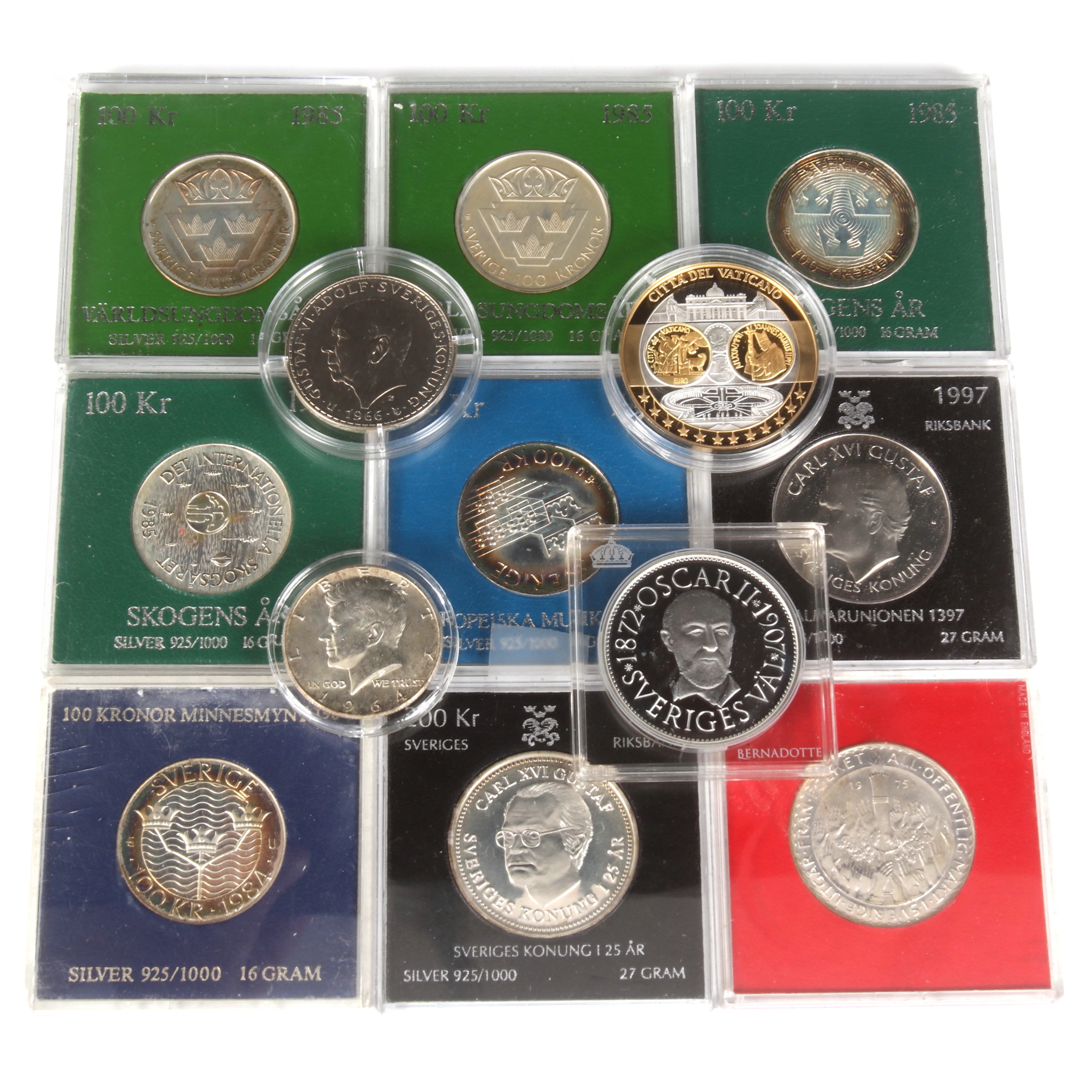 MINNESMYNT, 16 st. silver, 1900-talets andra hälft.