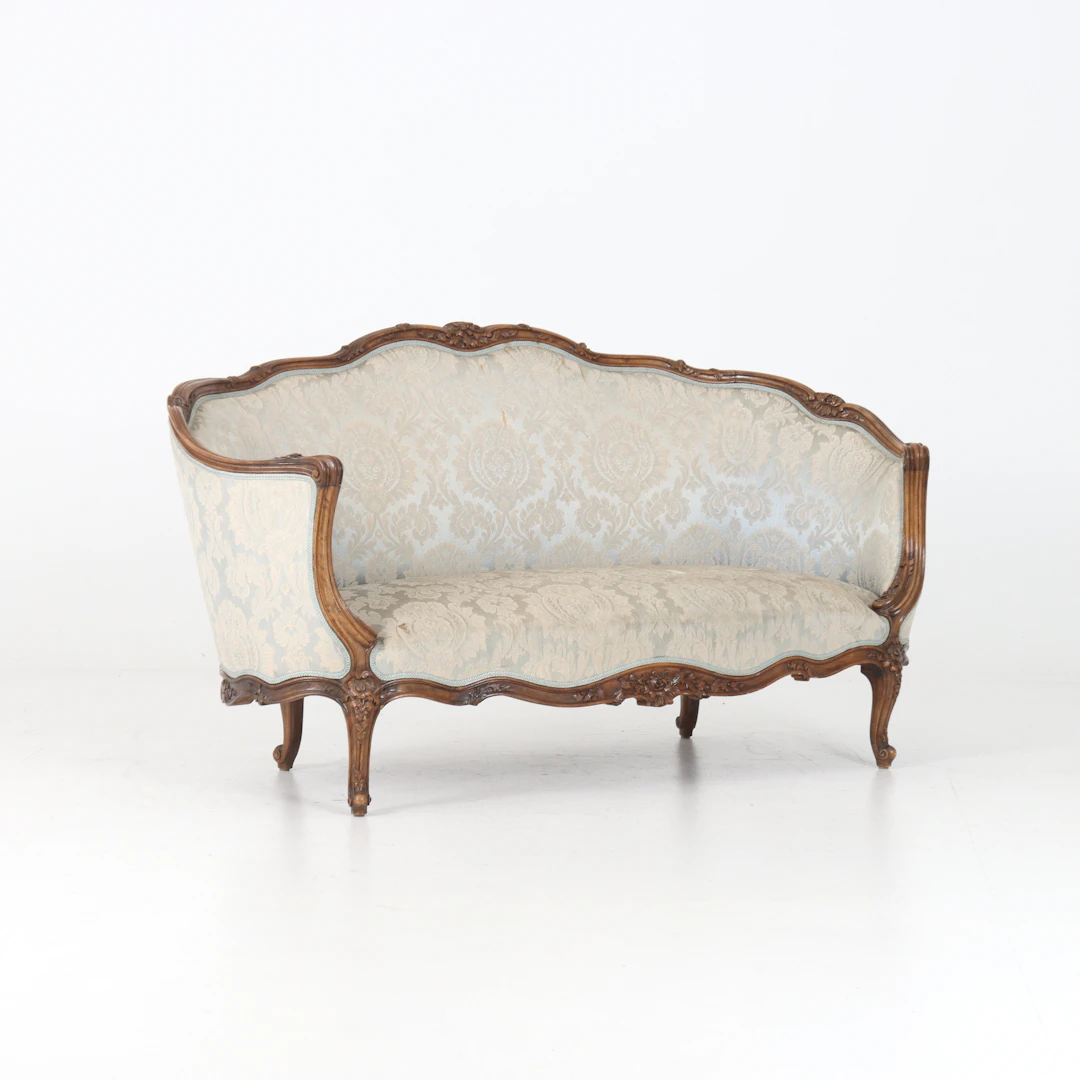 SOFFA, 3-sits, rokokostil, 1900-tal.