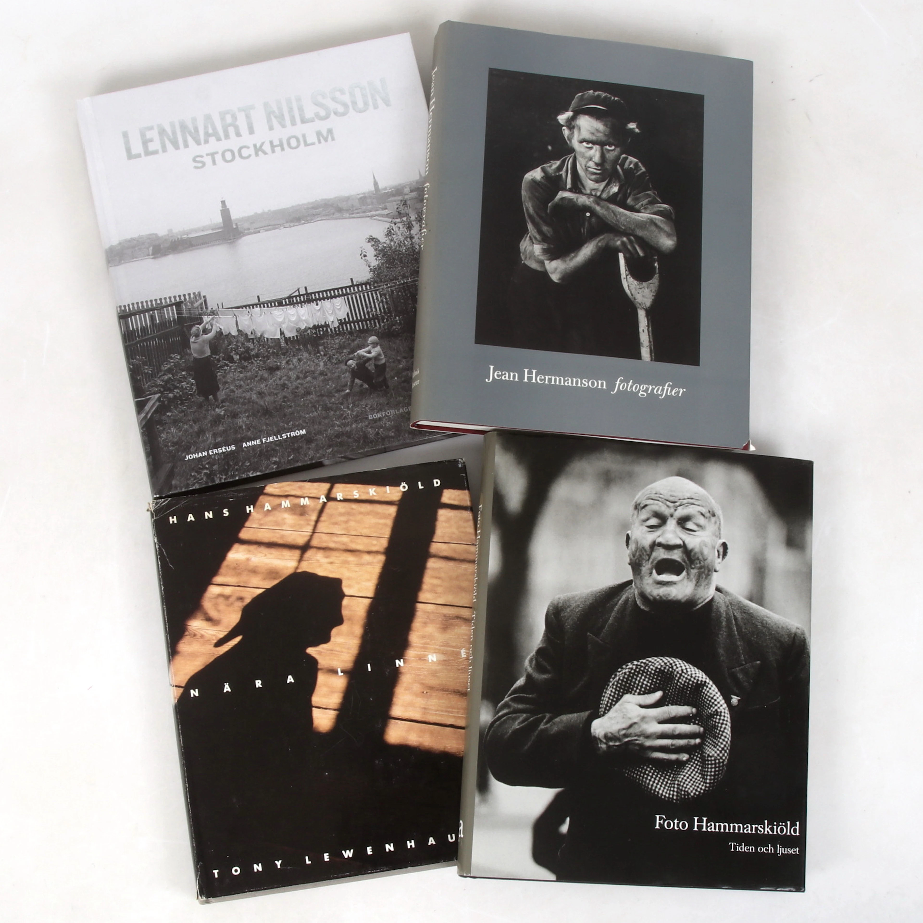 FOTOBÖCKER, 4 st, Svenska fotografer. Hans Hammarskiöld, Jean Hermnason