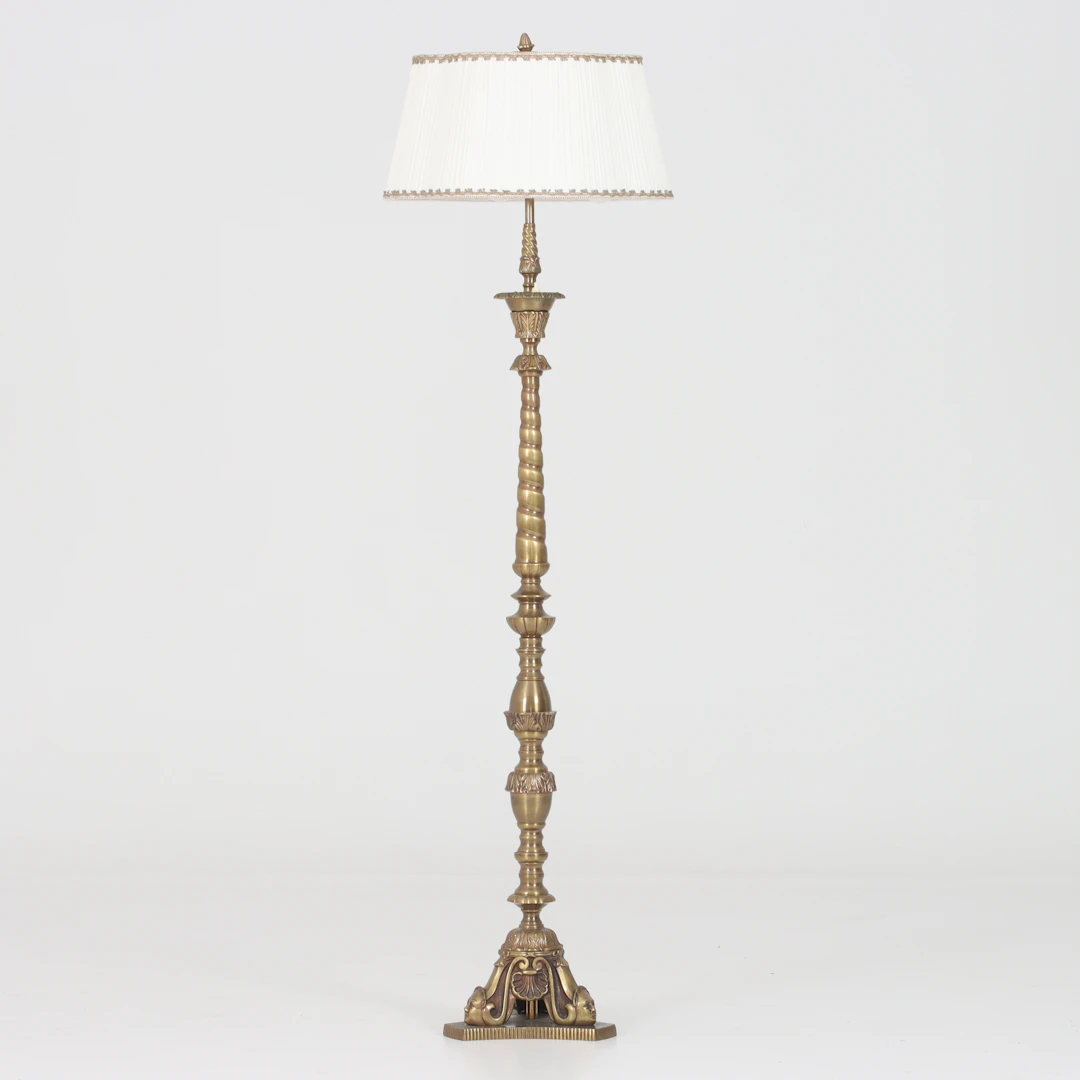 GOLVLAMPA, barockstil, metall, 1900-talets andra hälft.