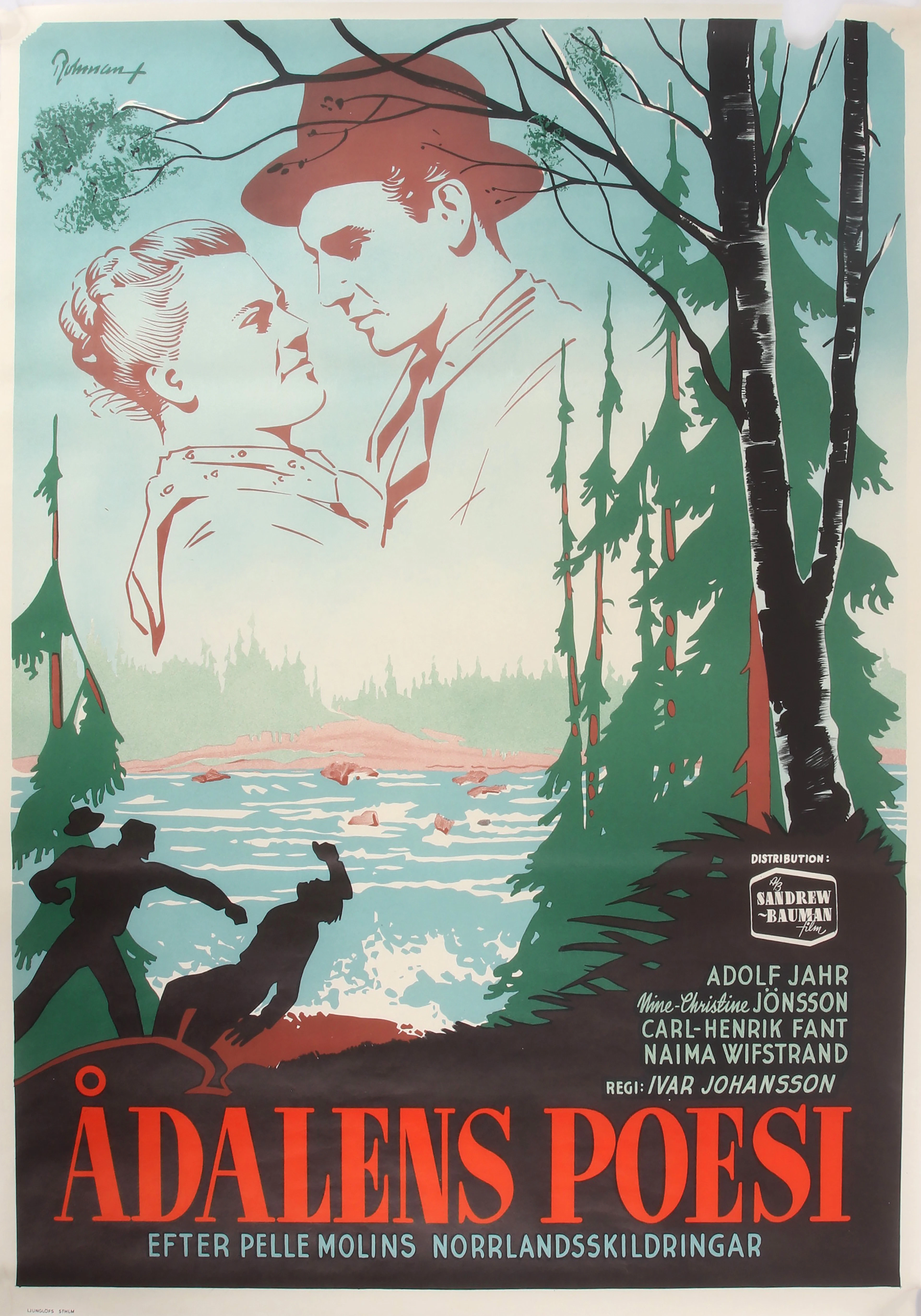ERIC ROHMAN. Filmaffisch, "Ådalens poesin", Ljunglöfs Sthlm.
