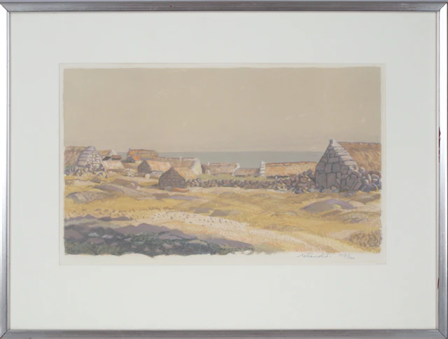 ROLAND SVENSSON. "The settlement", litografi, signerad och numrerad 213/300.
