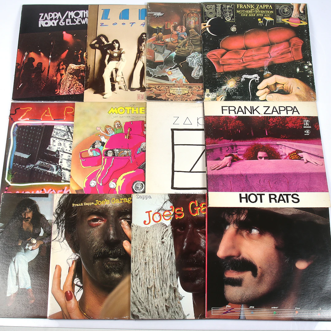 LP-SKIVOR, 11 st, Frank Zappa, Mothers. Bl.a. "Hot Rats", "In New