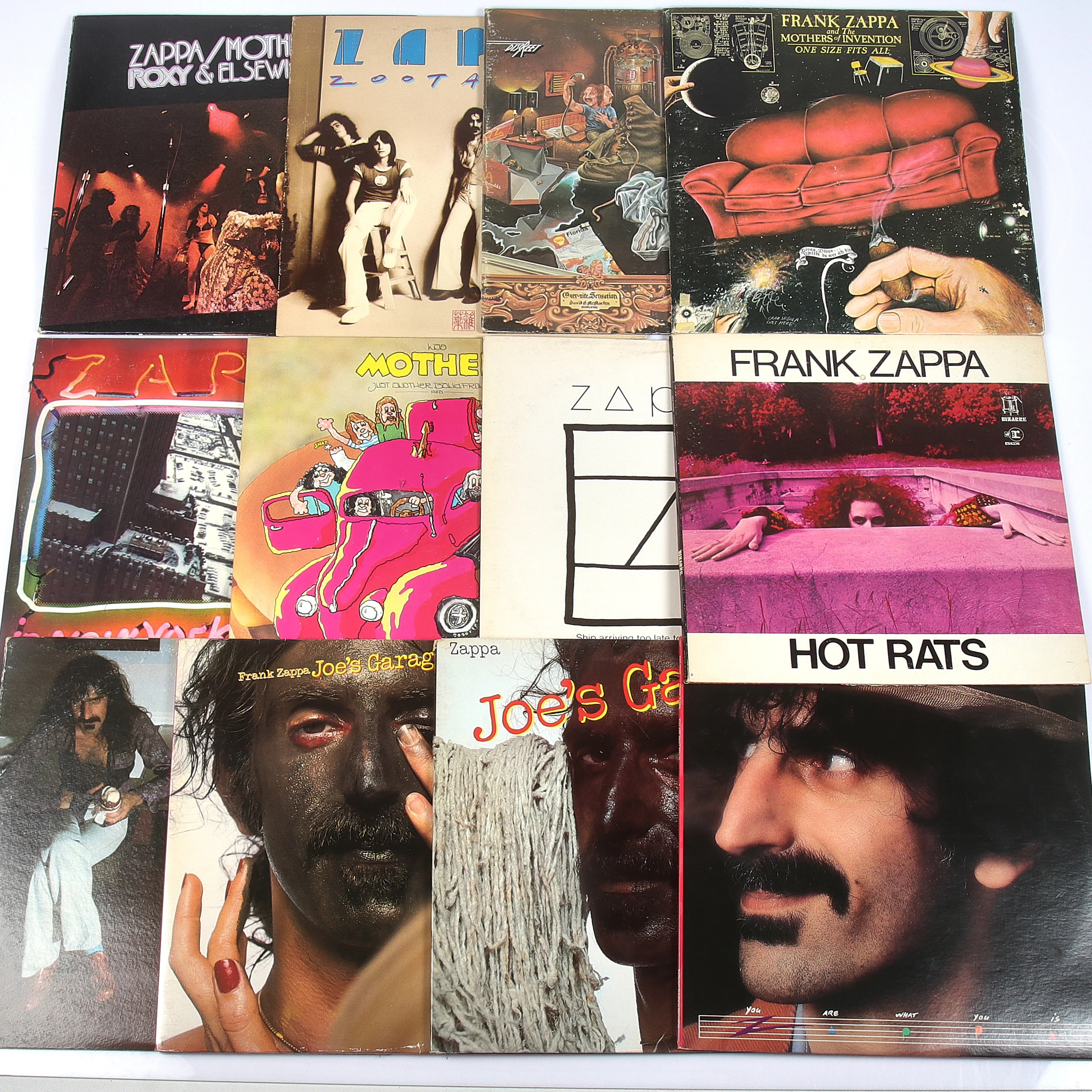 LP-SKIVOR, 11 st, Frank Zappa, Mothers. Bl.a. "Hot Rats", "In New