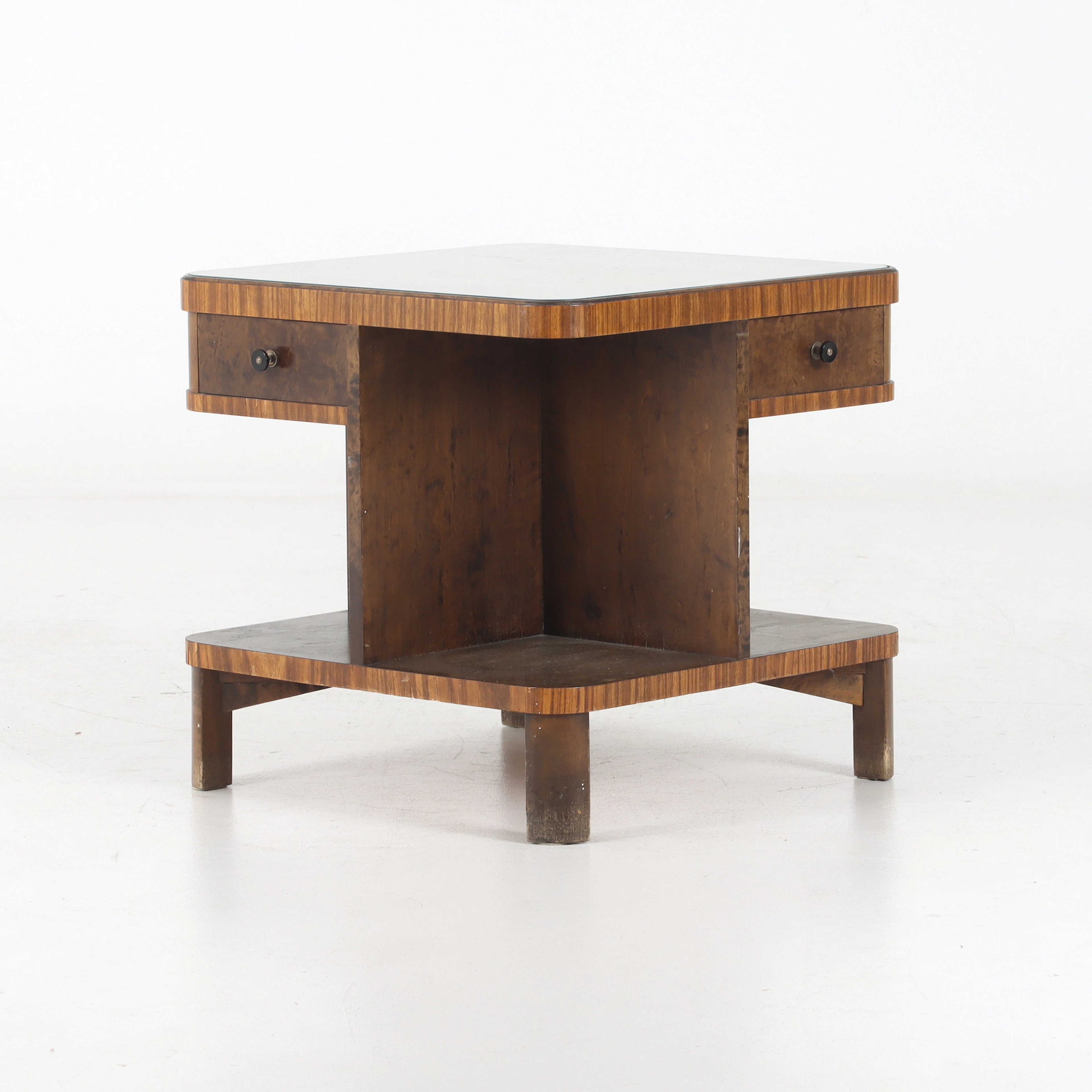 RÖKBORD, art deco, intarsiafanér, 1920/30-tal.