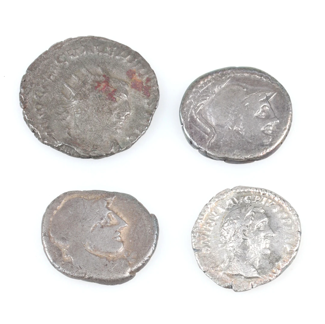 5138990. MYNT, 4 st, silver, Rom, bl.a. Valerianus, 253-260 e.Kr.