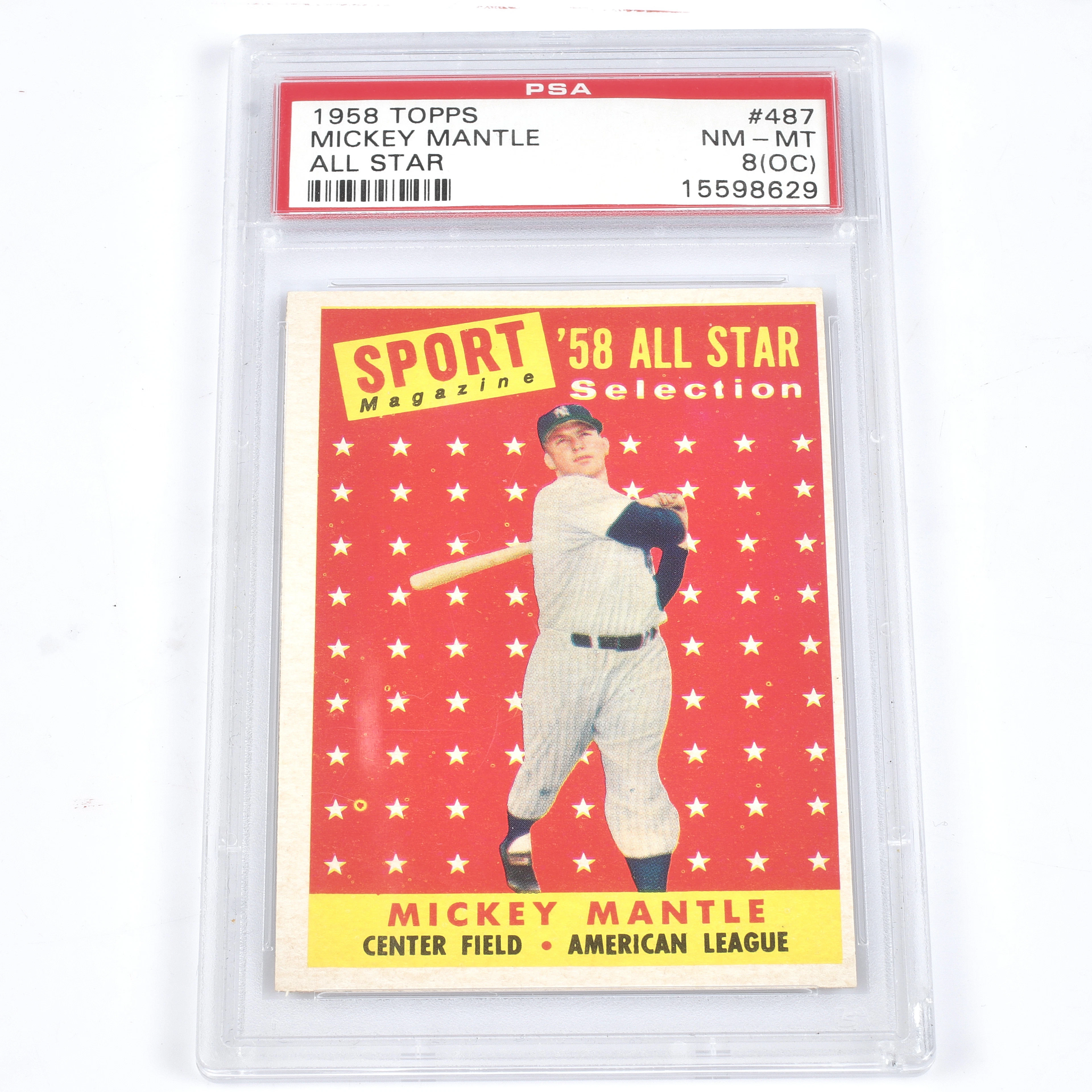 SAMLARBILD Mickey Mantle Topps 1958. All-Star# 487.