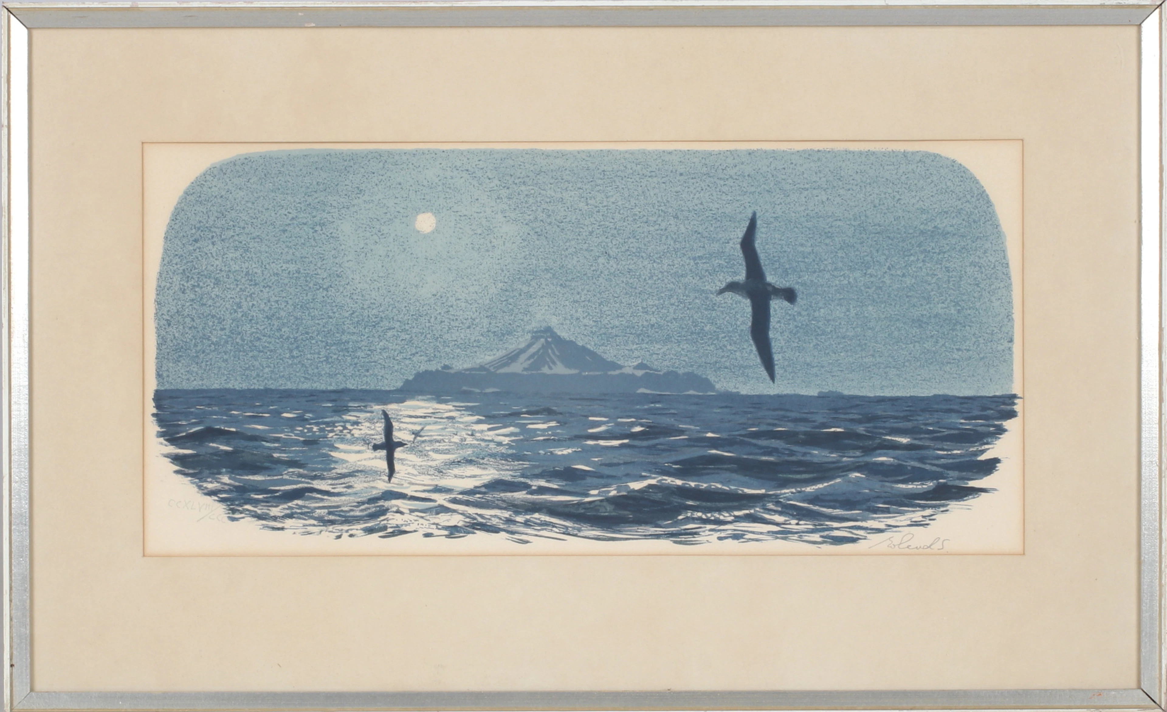 ROLAND SVENSSON. Tristan da cunha", litografi, signerad och numrerad