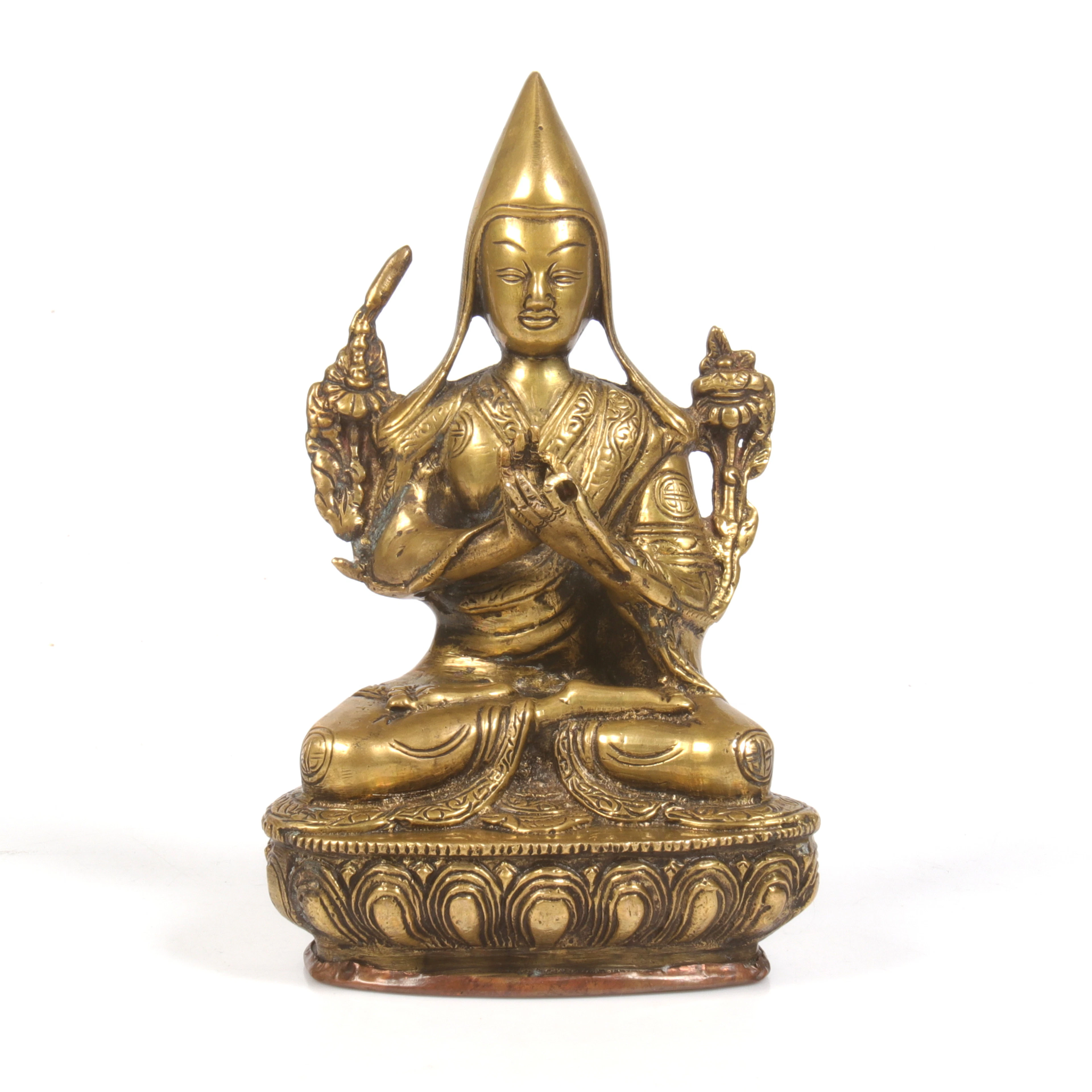 SKULPTUR, mässing, Buddha, Tibet. 18/1900-tal.