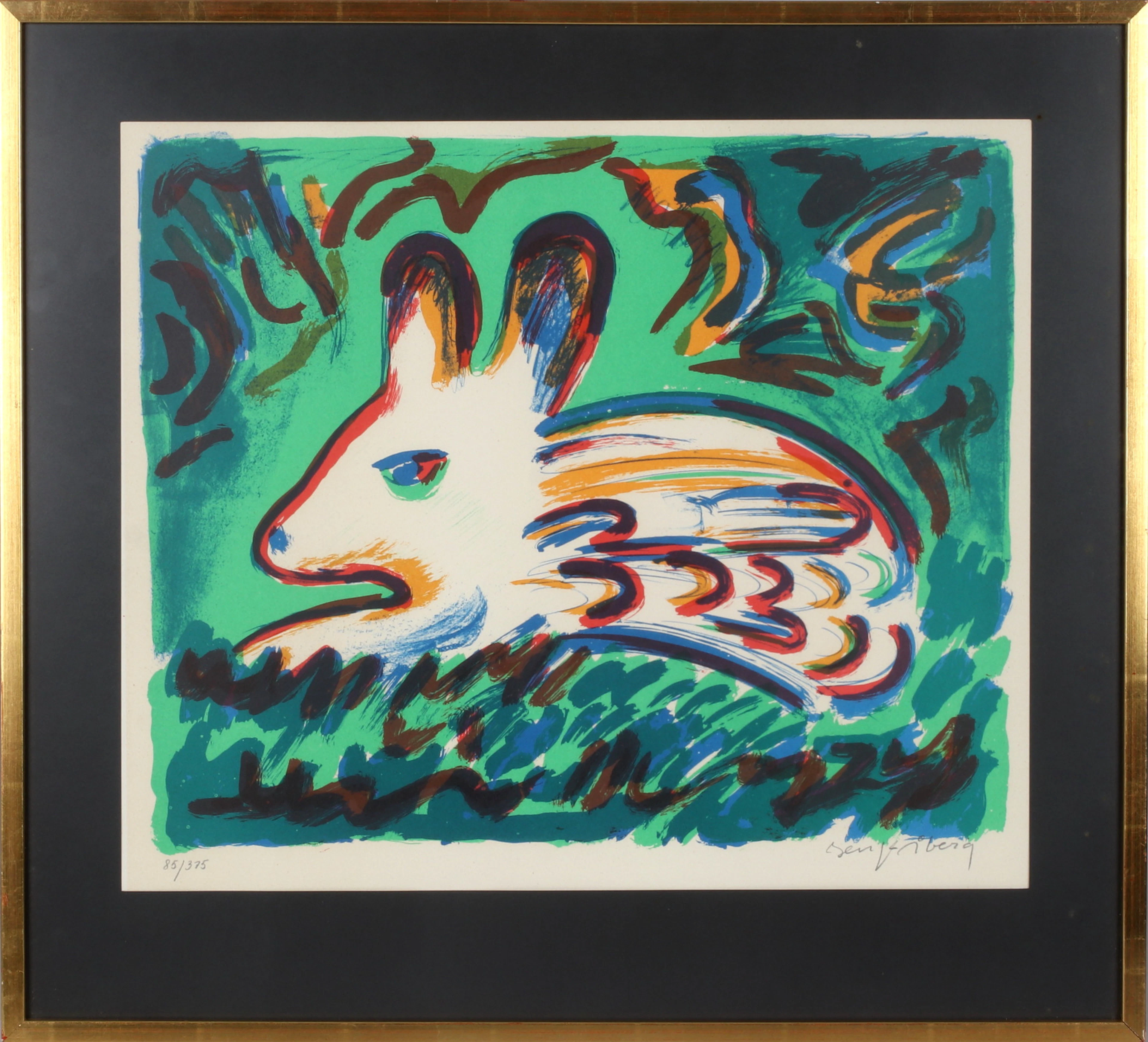 BENGT ÅBERG. "Skvader", litografi, signerad och numrerad 85/375.