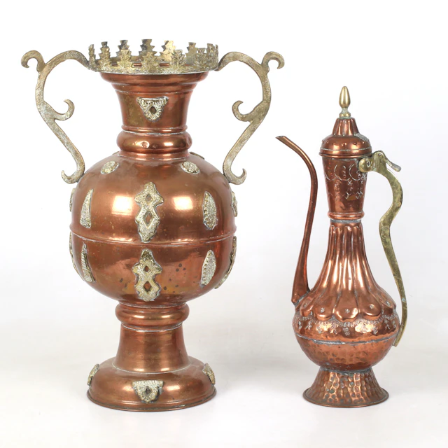 GOLVURNA, KANNA, koppar, orientalisk, 1900-tal.