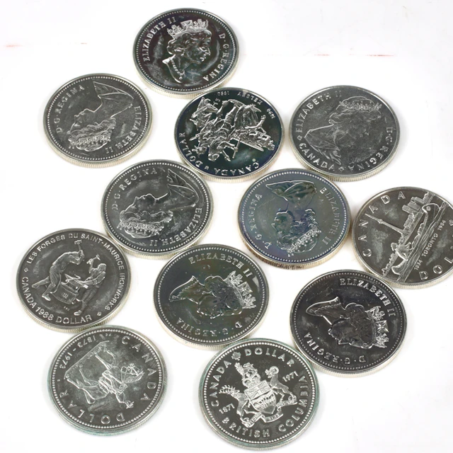 SILVERMYNT. 500/1000, 12 st, 1 Dollar, Canada. 1900-tal.
