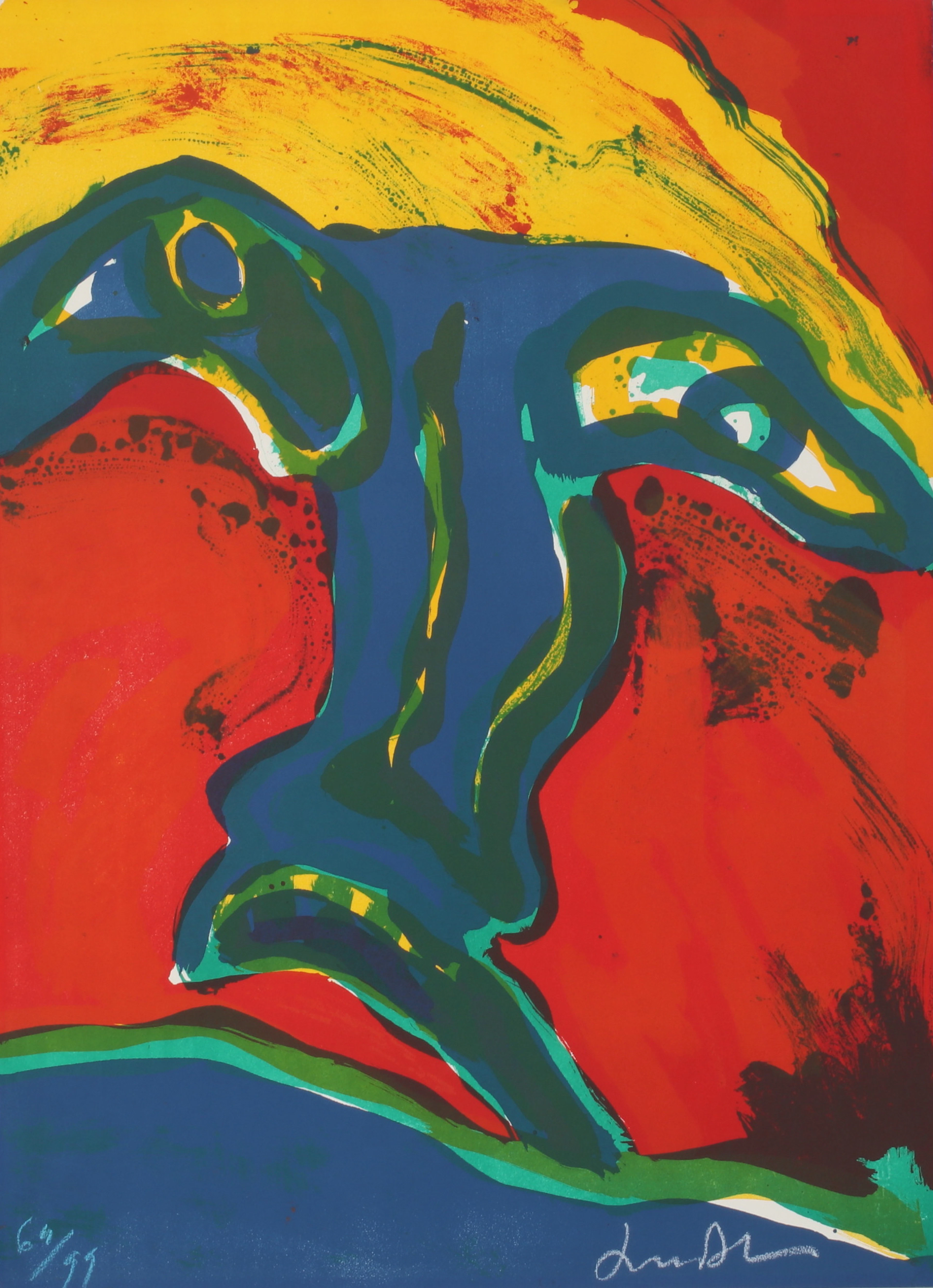 BENGT LINDSTRÖM. Figurkomposition, färglitografi, signerad och numrerad 69/99.