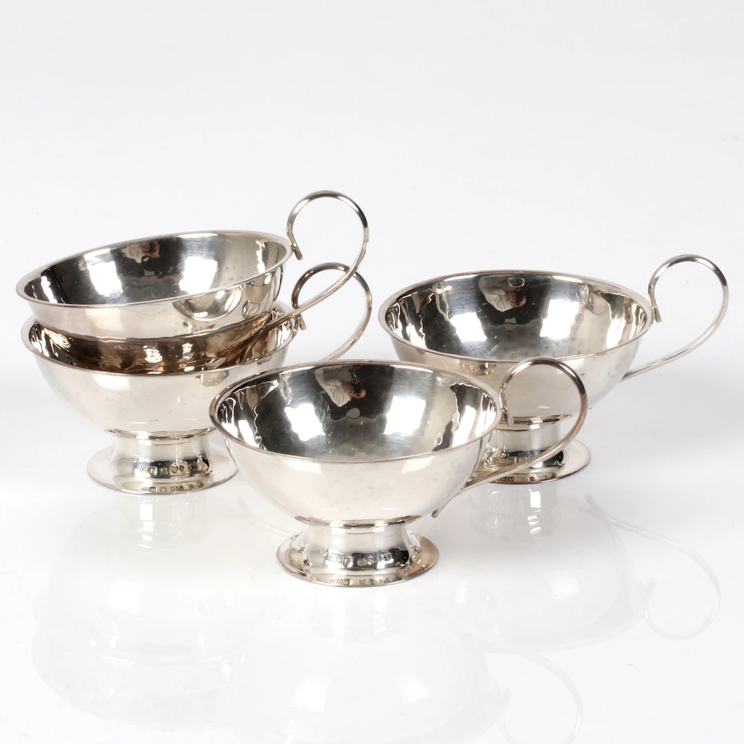 PUNSCHMUGGAR, 4 st, silver, GAB, 1900-tal.