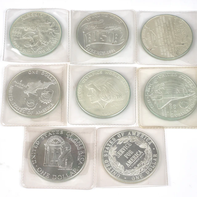 SILVERMYNT. 900/1000, 8 st, 1 Dollar, USA. 1900-tal.