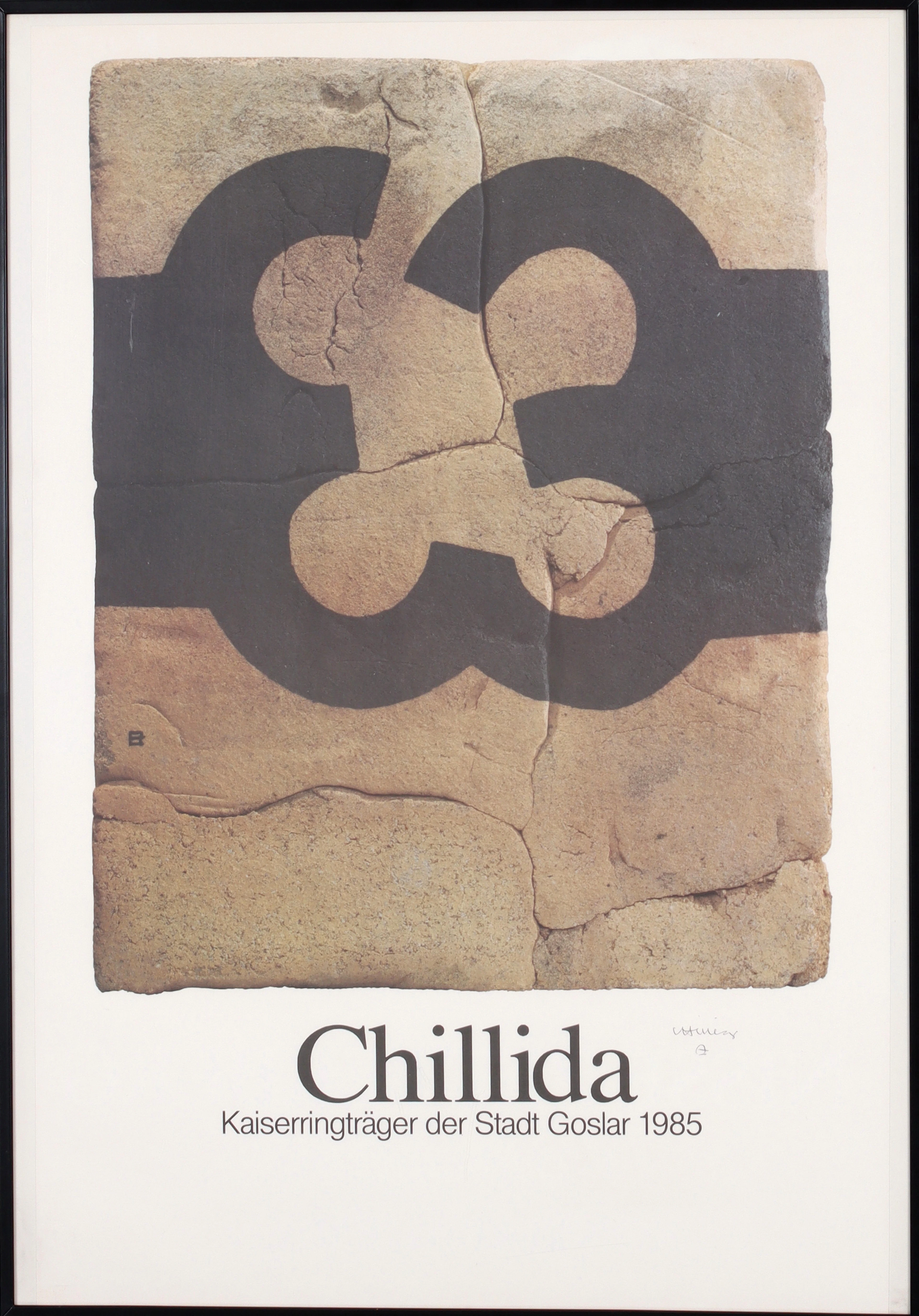 EDUARDO CHILLIDA. Utställningsaffisch, signerad. "Kaiserringträger