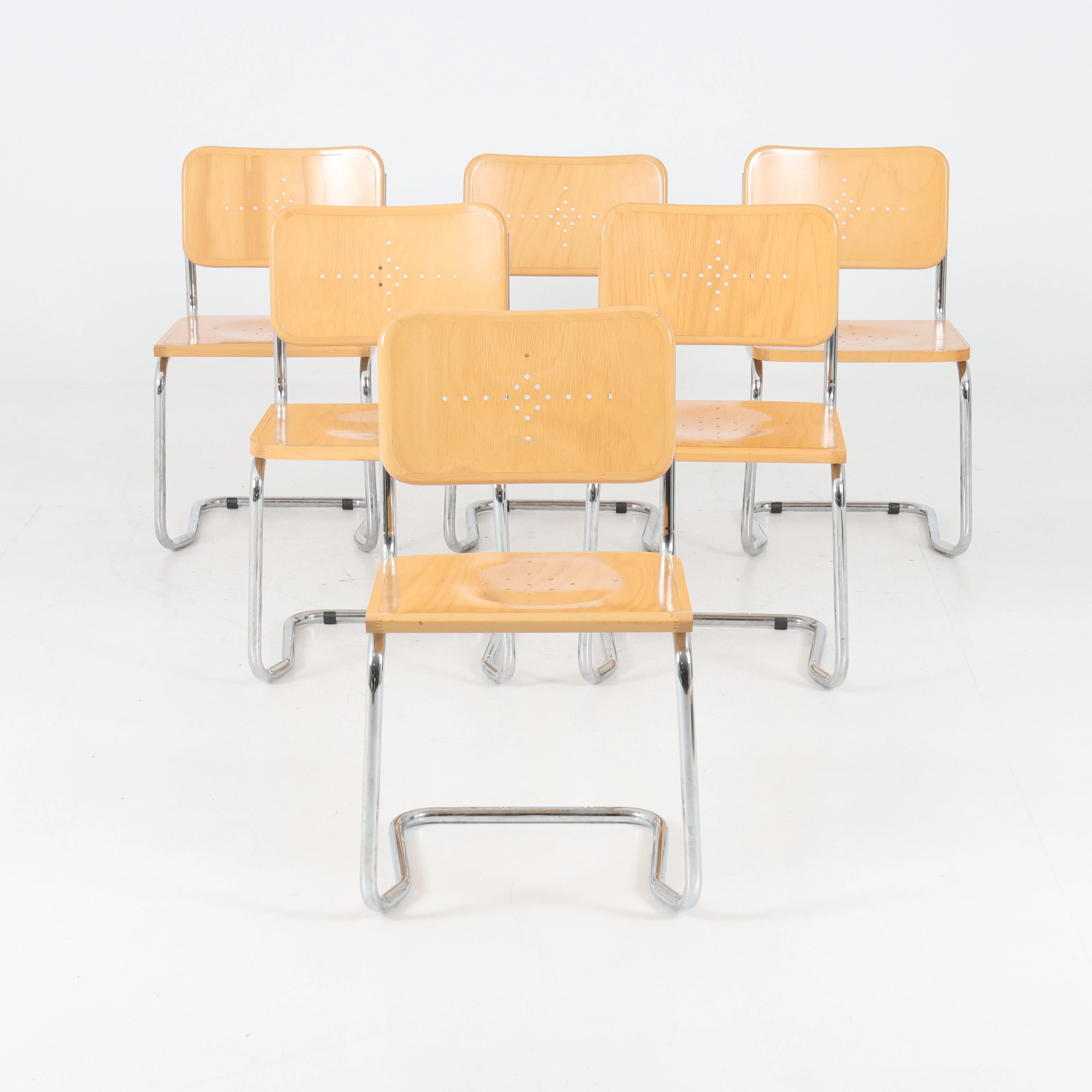 STOLAR 6 st, Bauhaus-stil, Italien, 1900-talets andra hälft.