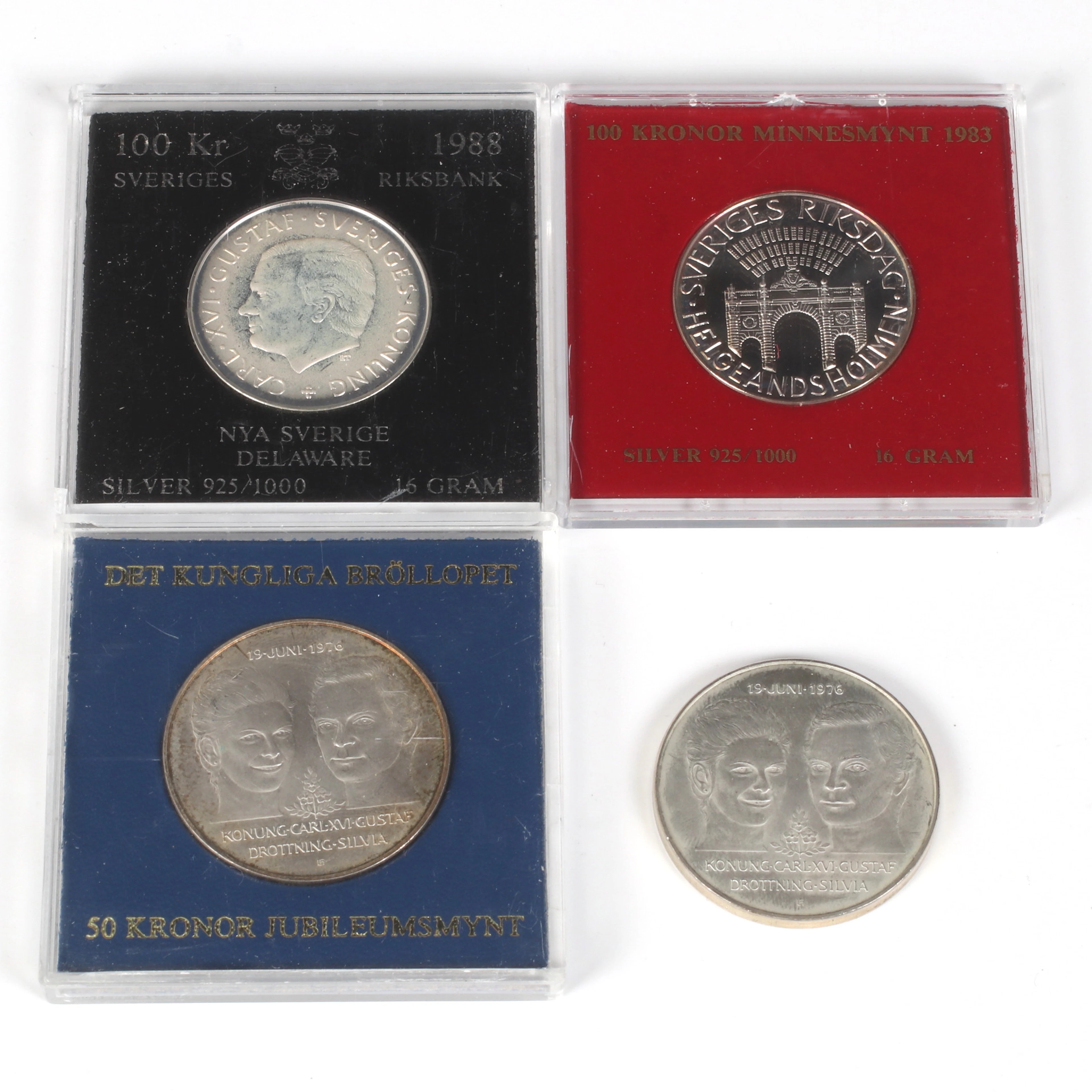 MINNESMYNT, 4 st, silver, 1900-talets andra hälft.