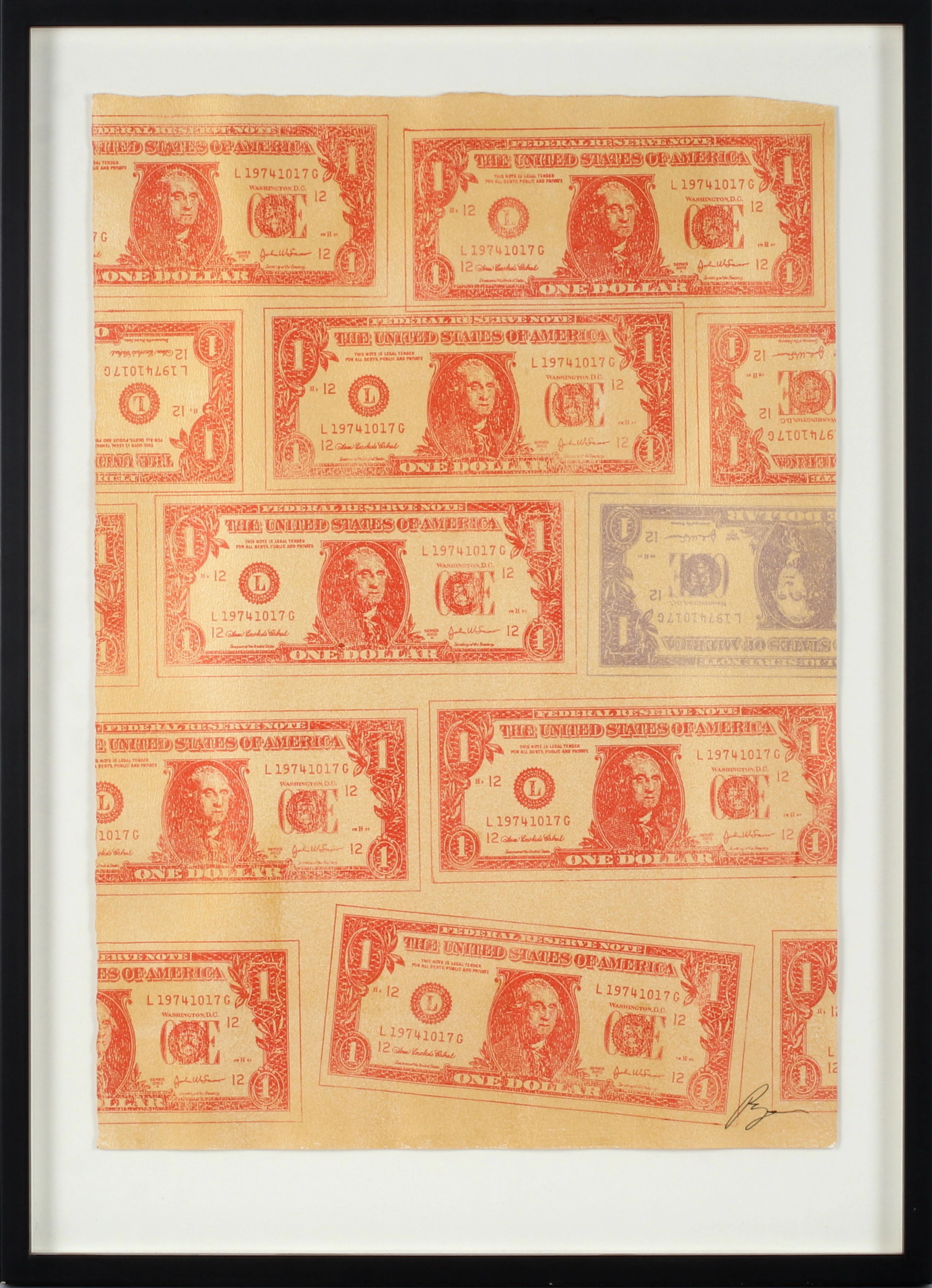 RICHARD RYAN. Dollar, seriegrafi, signerad.