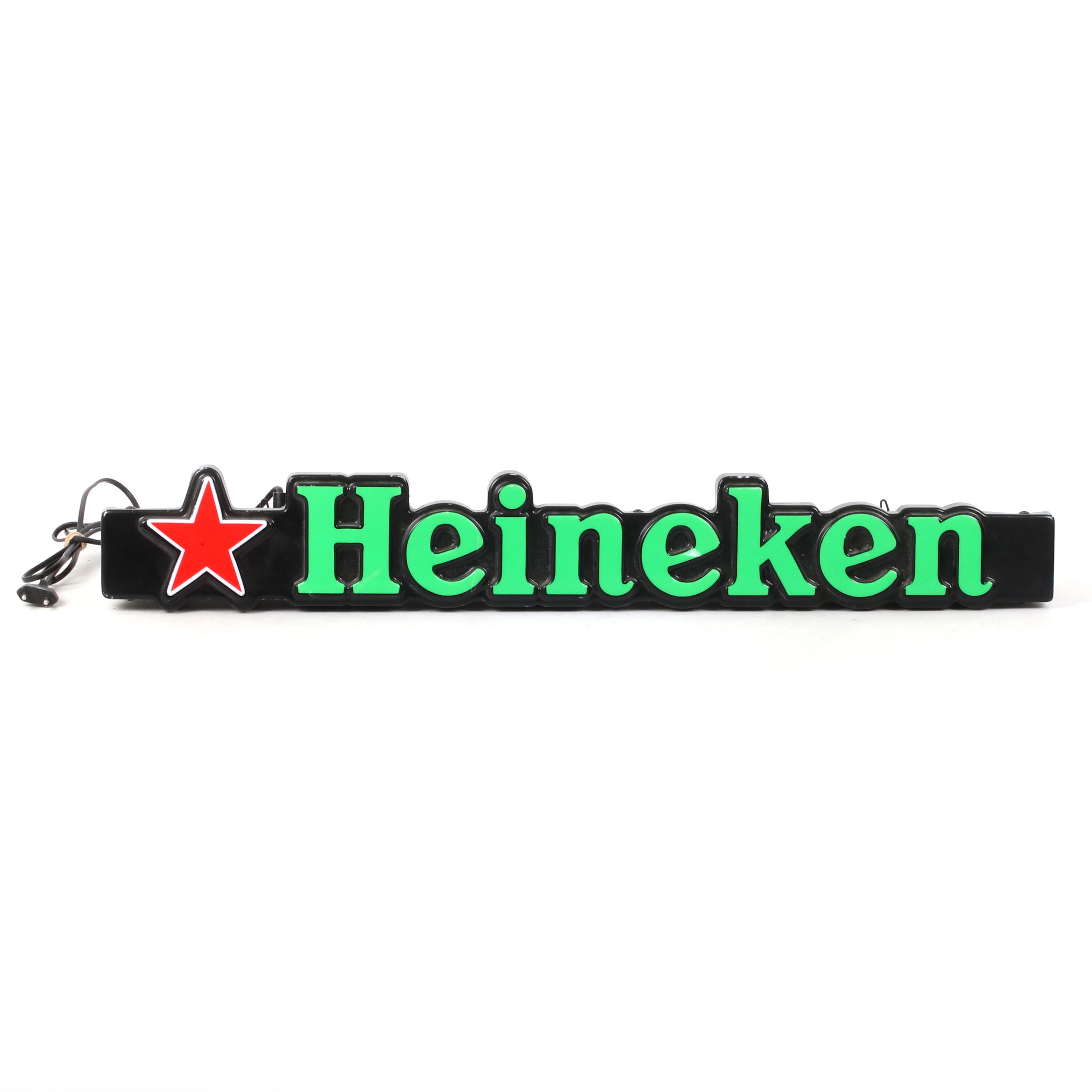 REKLAMSKYLT, Heineken, med belysning, 1900-talets senare del.