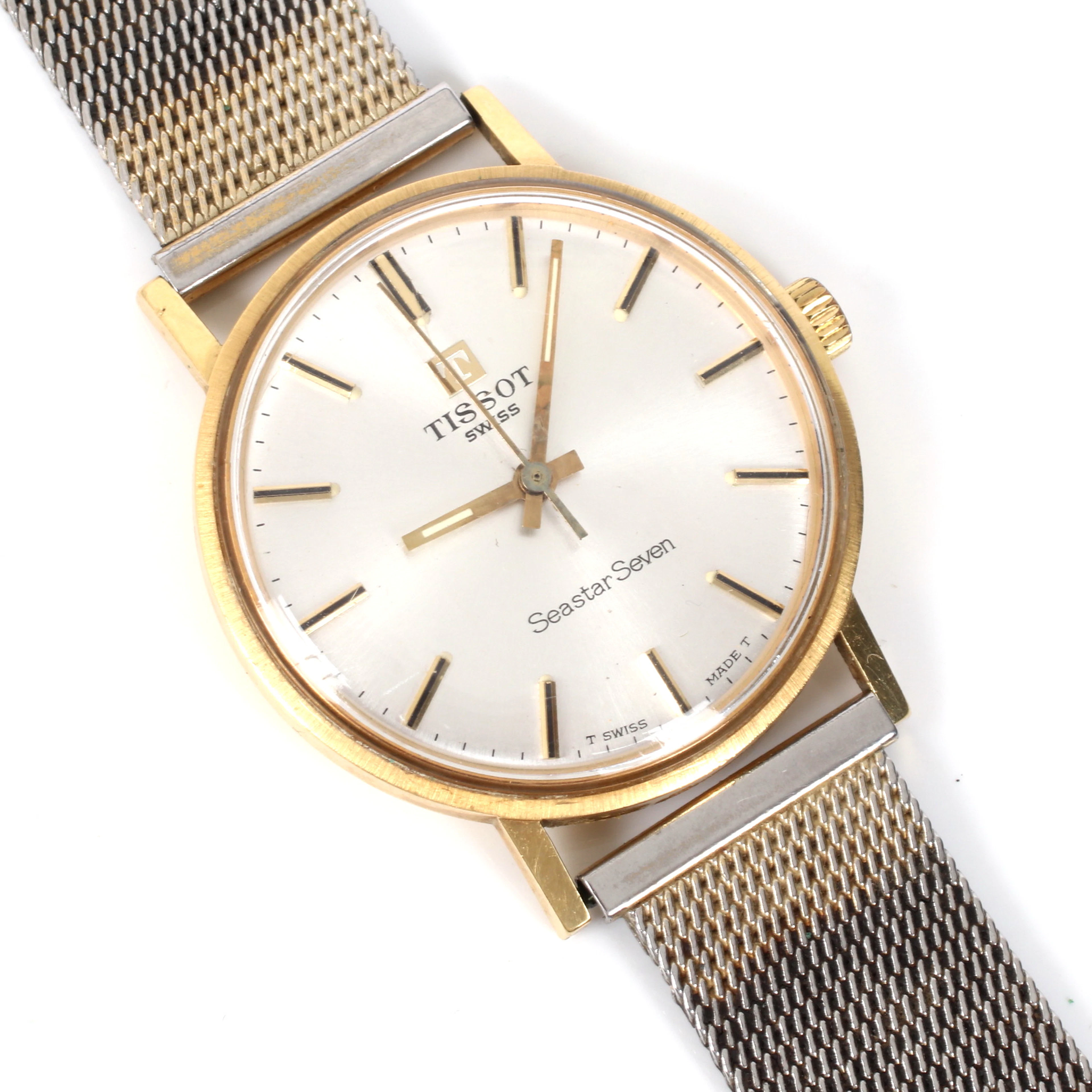 ARMBANDSUR, 18k guld, manuell, Tissot Seastar Seven. 1900-talets andra hälft.