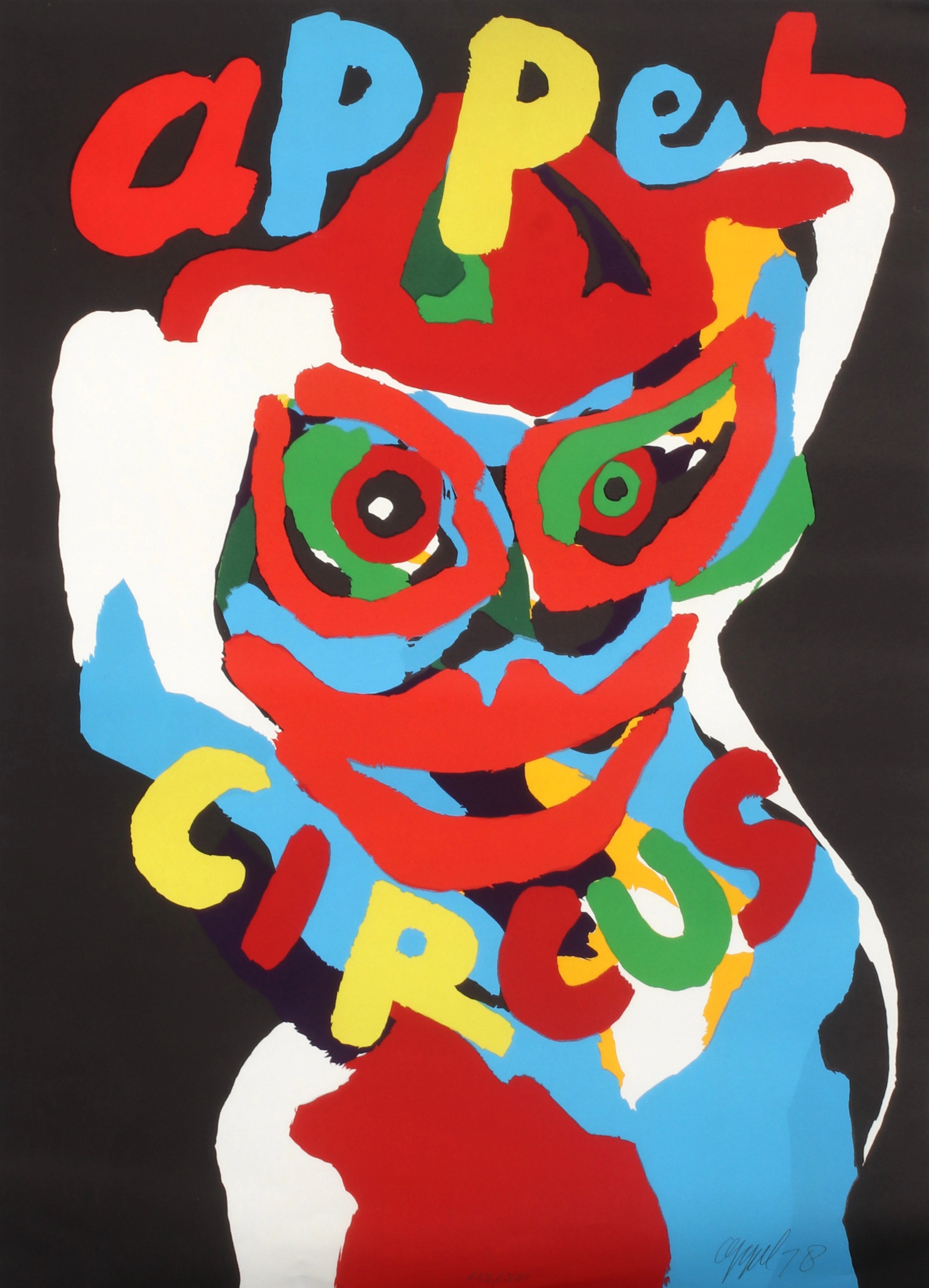 KAREL APPEL. "Circus", färgserigrafi, signerad och numrerad 112/200.