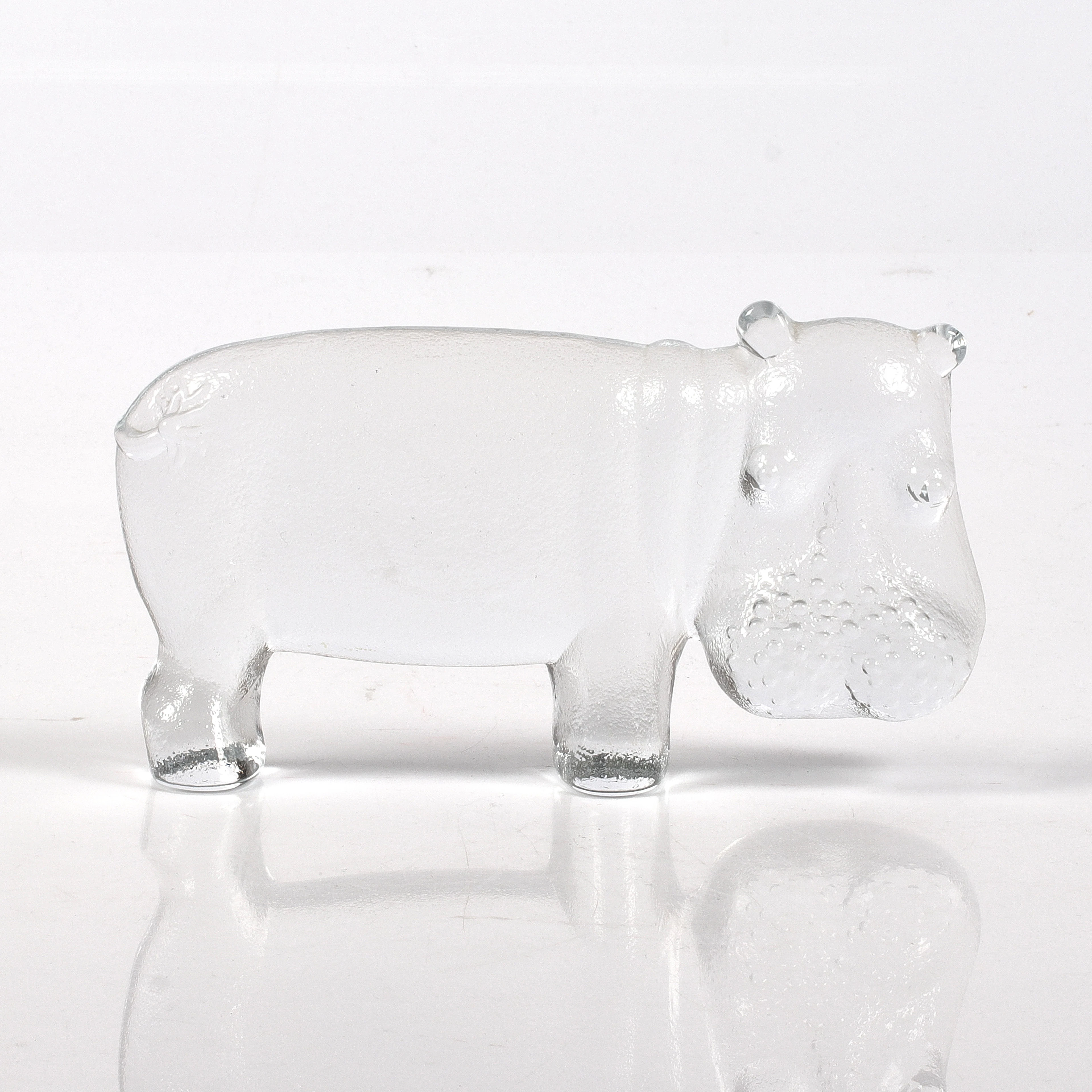 BERTIL VALLIEN. Glasskulptur, "Flodhäst", ur serien Zoo, Boda.