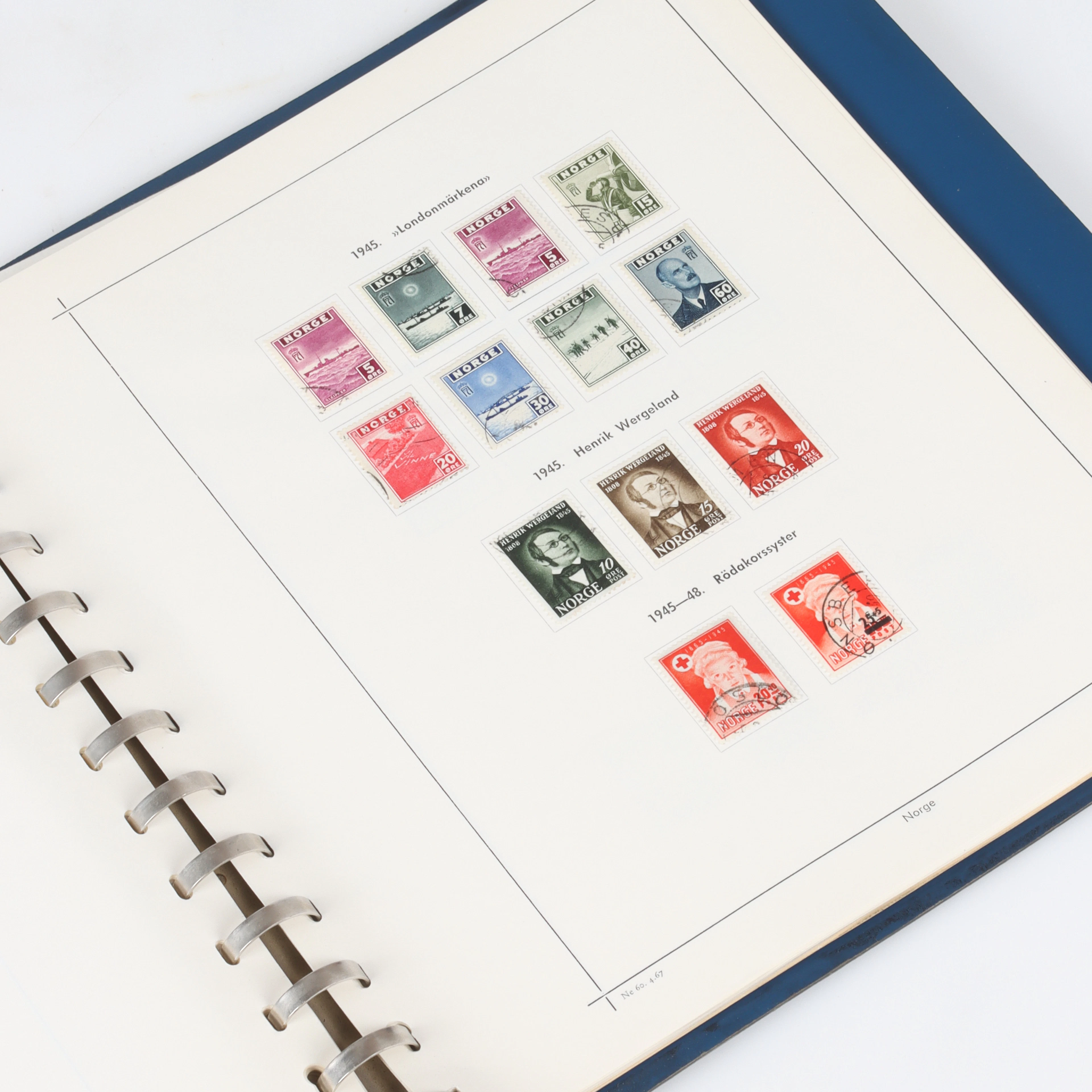 FRIMÄRKEN, samling, stämplat, Norge 1856-1968.