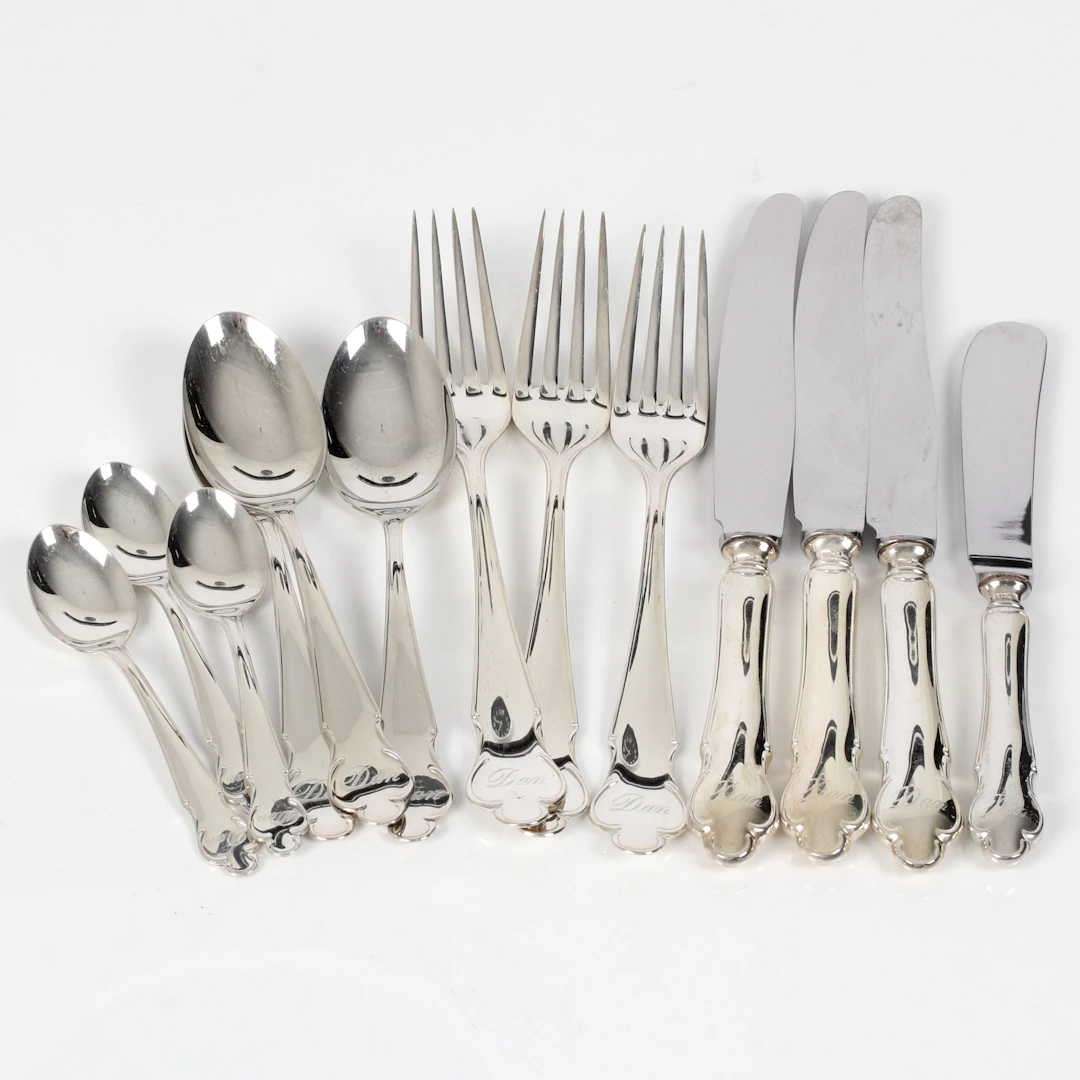 BESTICK, 13 st. silver, modell "Disa", Markströms Guldsmeds Ab, Uppsala. 1978.