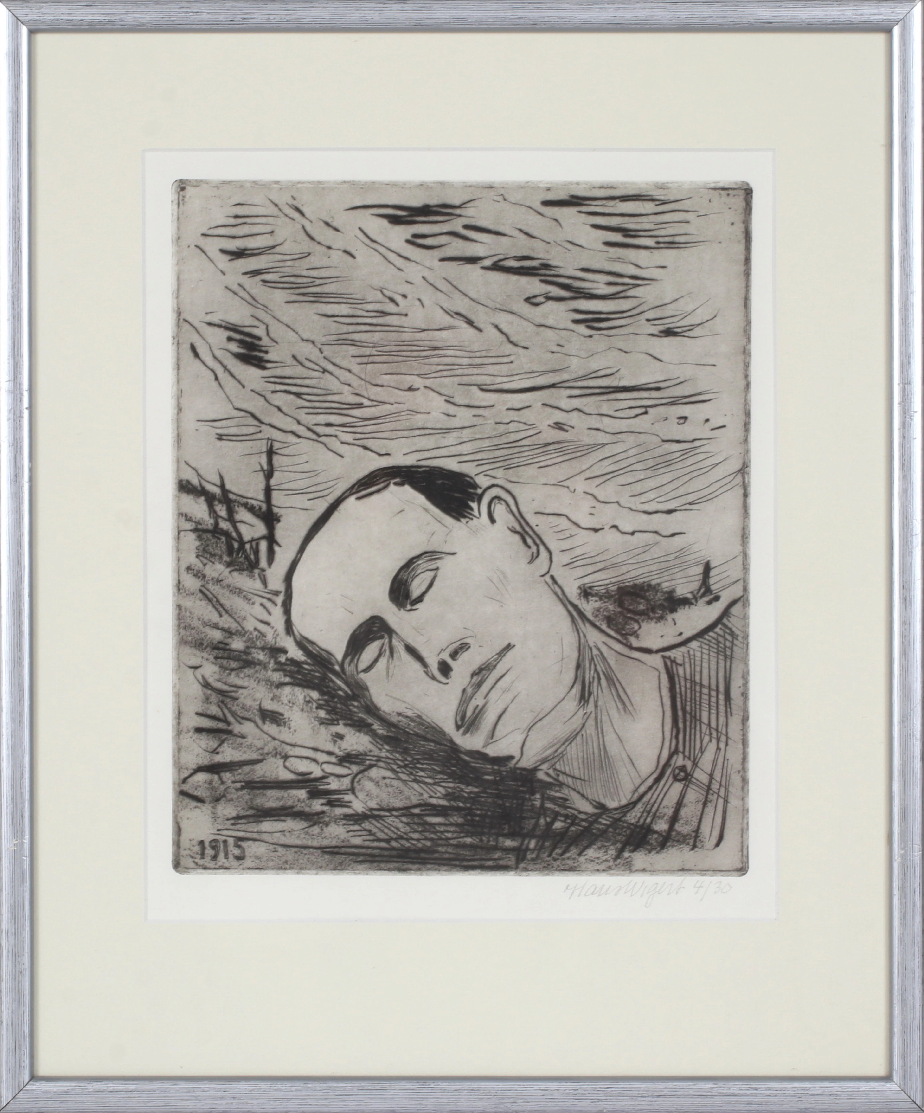 HANS WIGERT. Joe Hill 1915, etsning, signerad och numrerad 4/30.