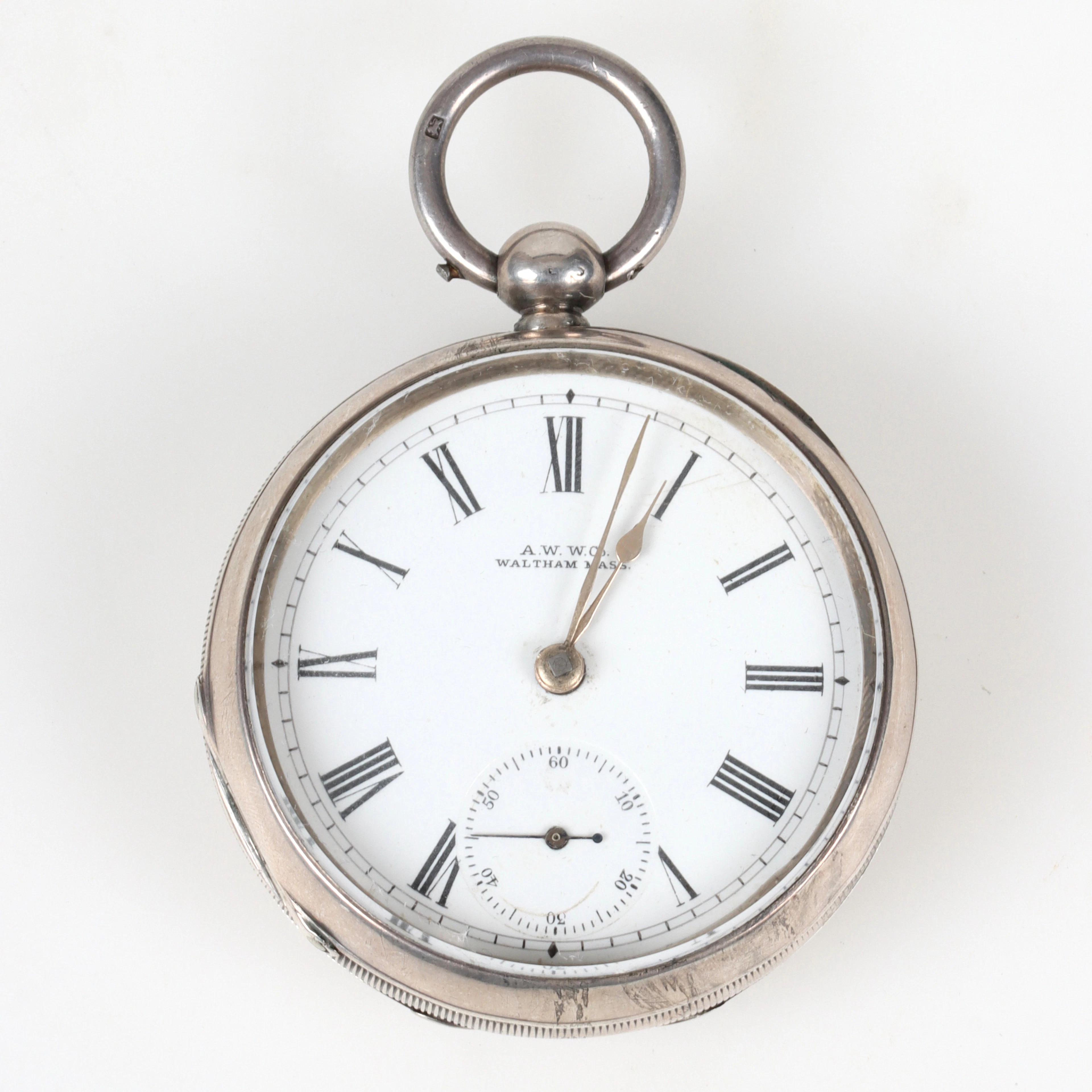 FICKUR, Sterling silver sk. nyckeldragare, American Waltham Watch