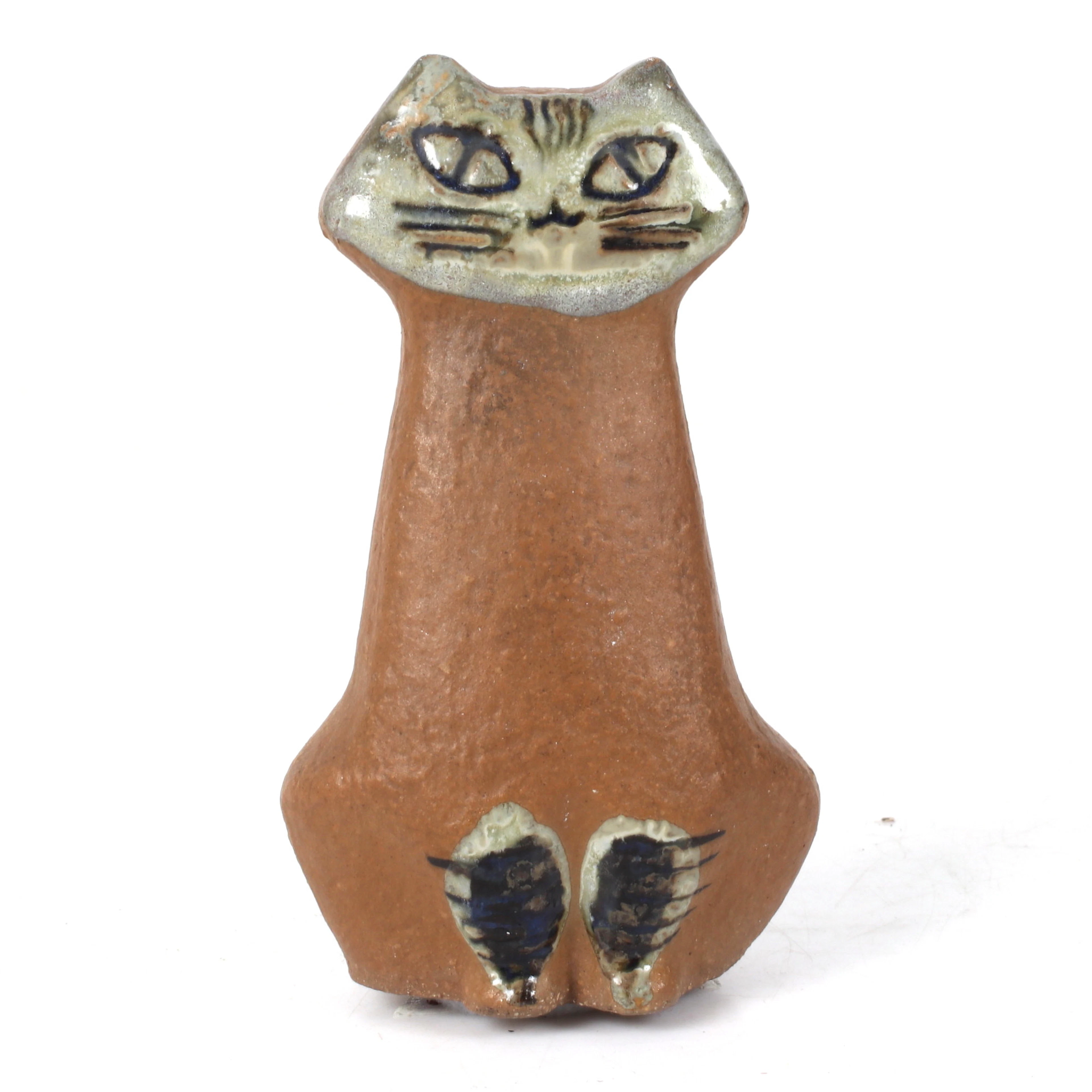 LISA LARSON. Figurin, stengods, Katt ur serien "Lilla Zoo", Gustavsberg.