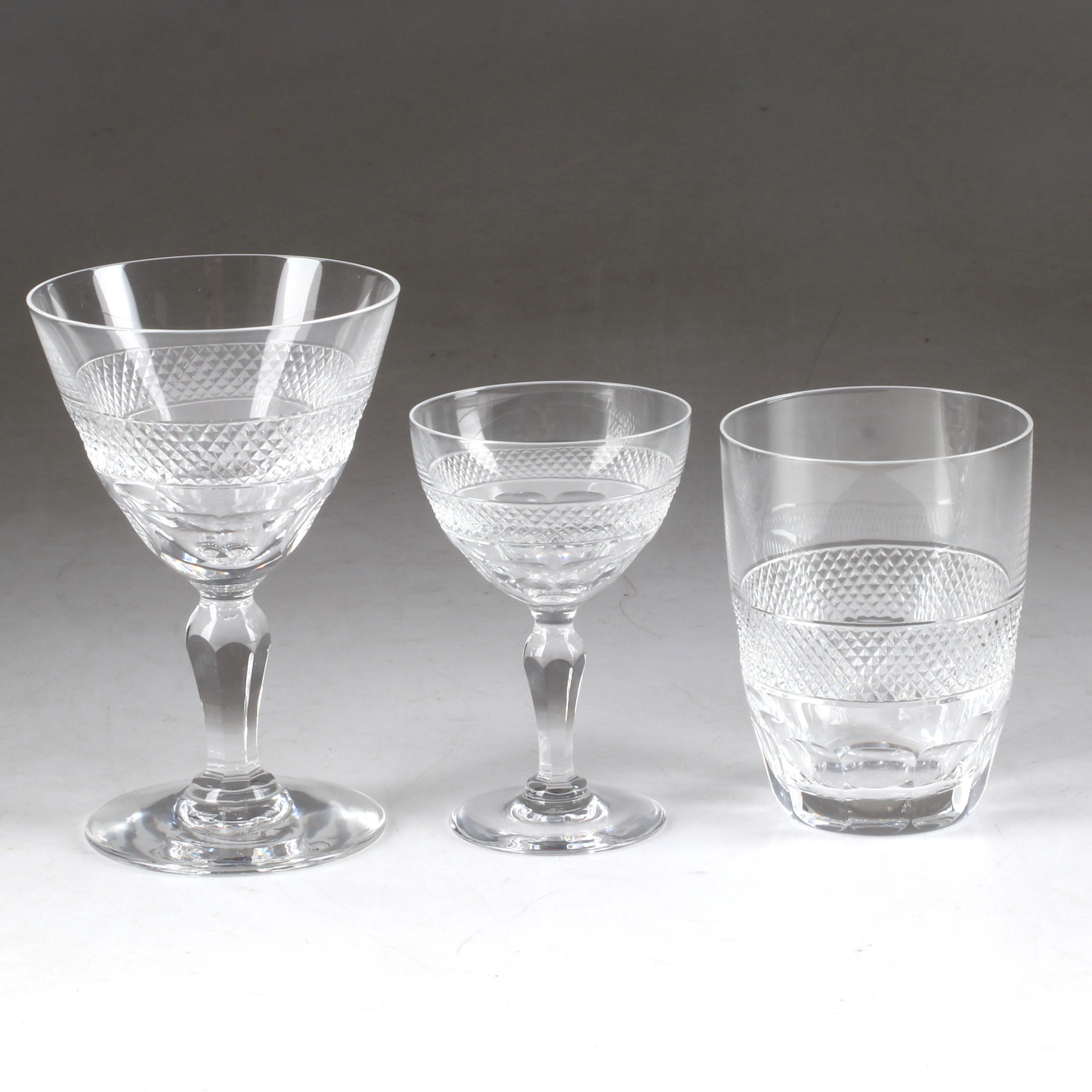 EDWARD HALD. Servisdelar, 32 st, "Rio", glas, Orrefors.