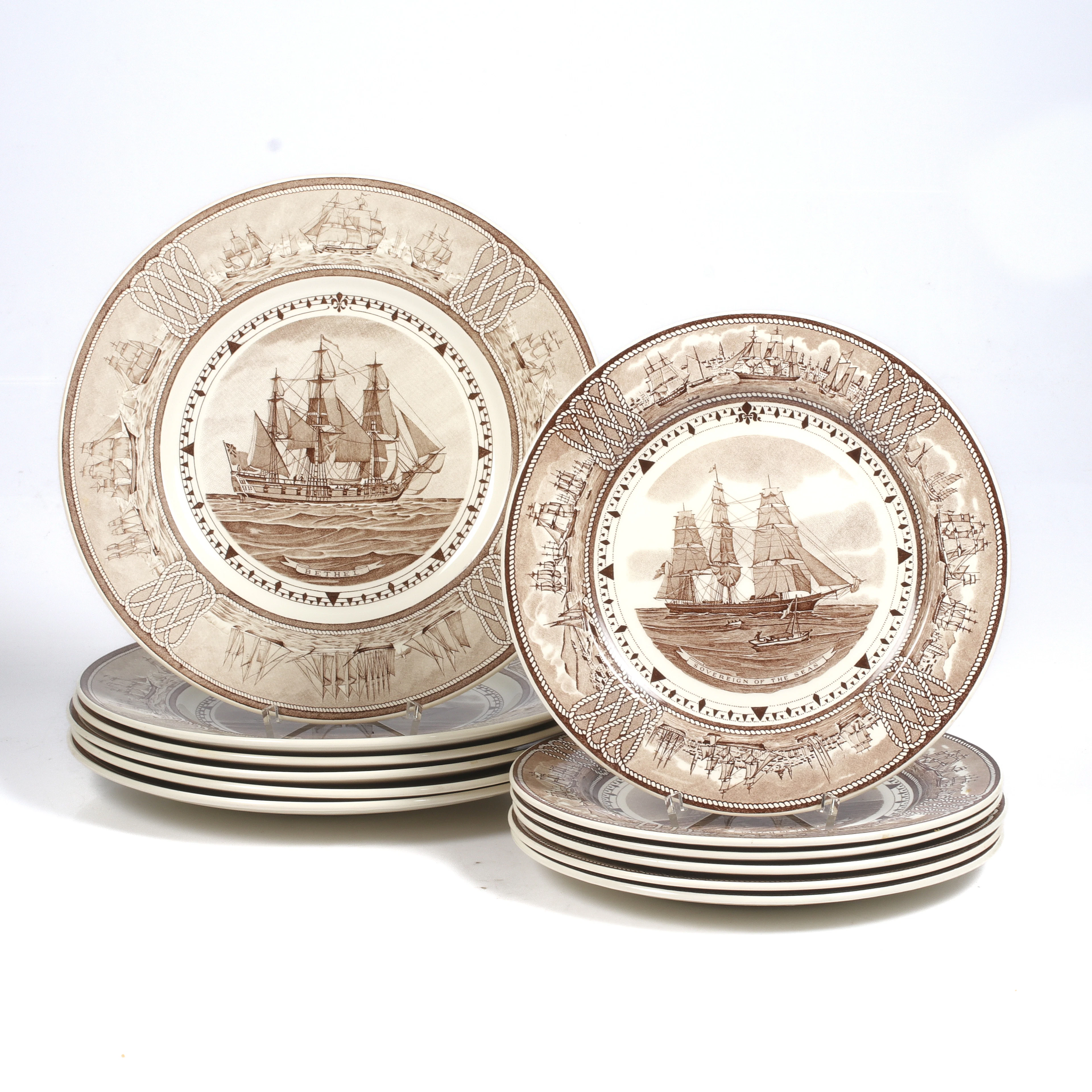 TALLRIKAR, flintgods, "The American Sailing Ship Plate". Wedgwood
