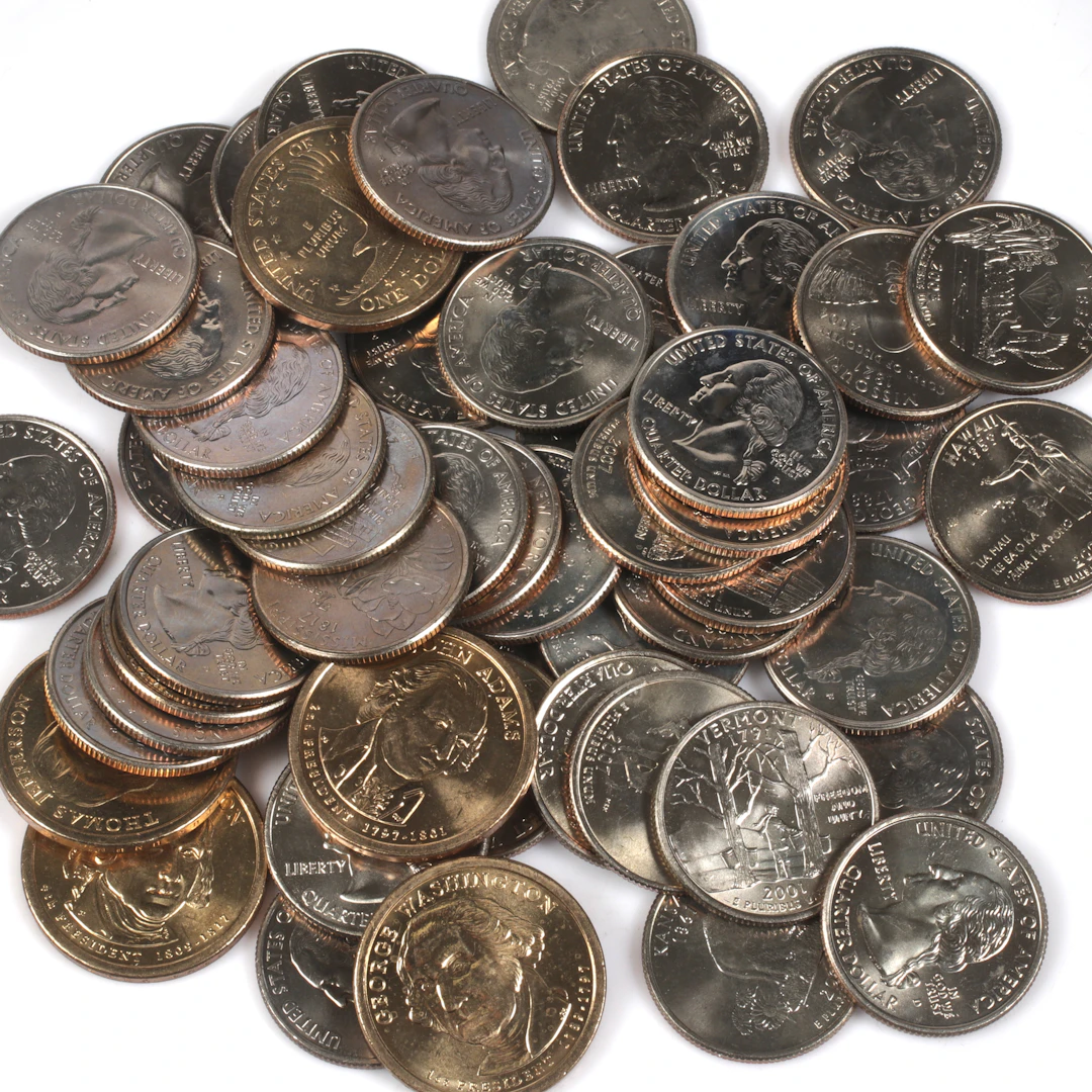 MYNT. Nickel, 55 st, blandade valörer, USA. 19/2000-tal.