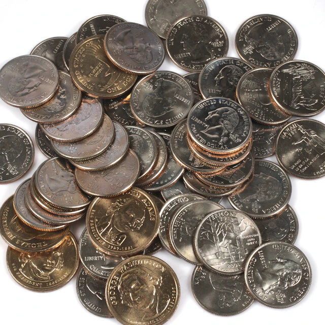 MYNT. Nickel, 55 st, blandade valörer, USA. 19/2000-tal.
