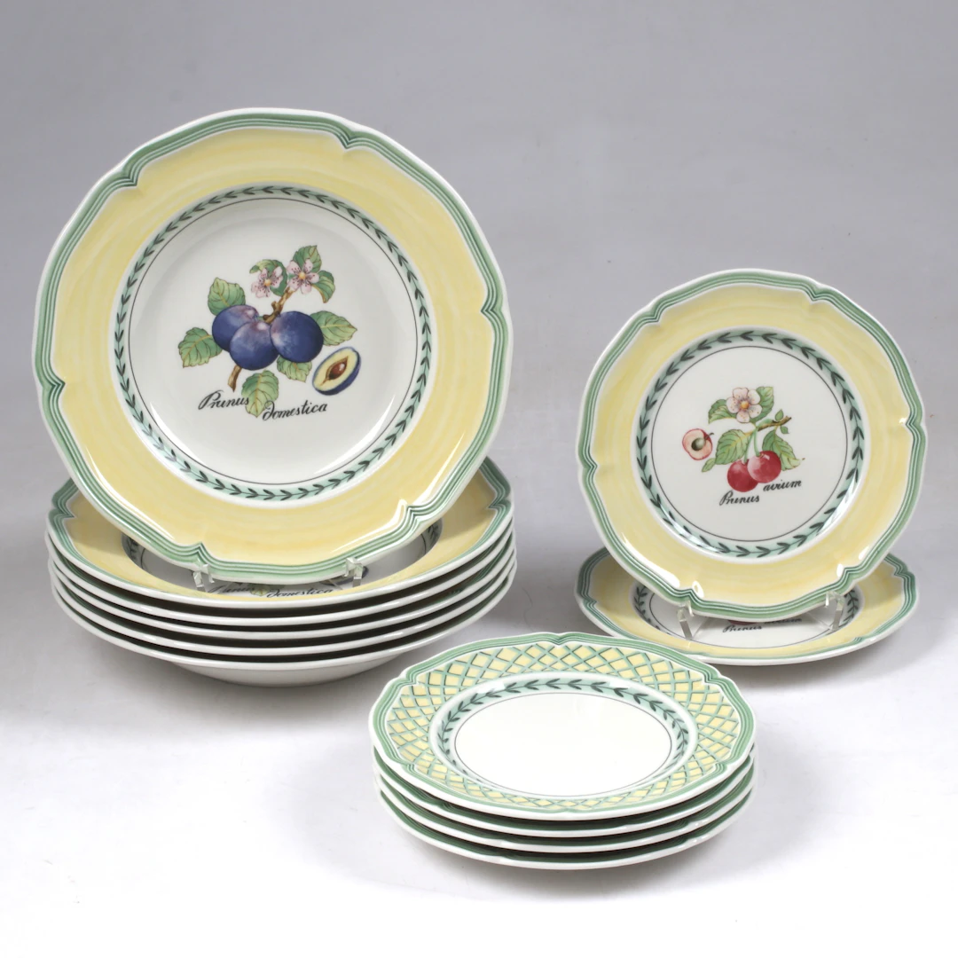 SERVISDELAR, 12 delar, porslin, "French Garden Valence", Villeroy & Boch.