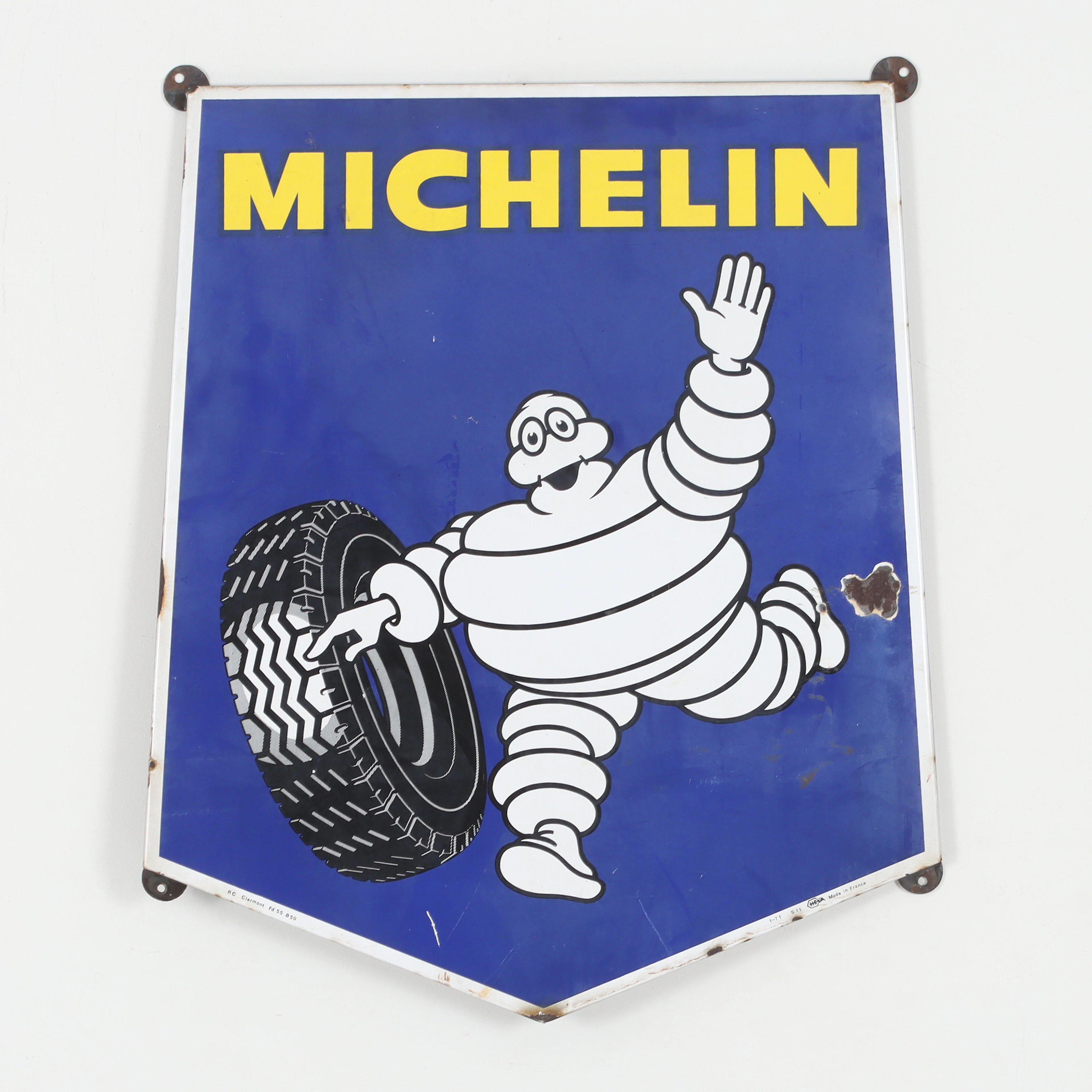 EMALJSKYLT, plåt, Michelin, Frankrike.