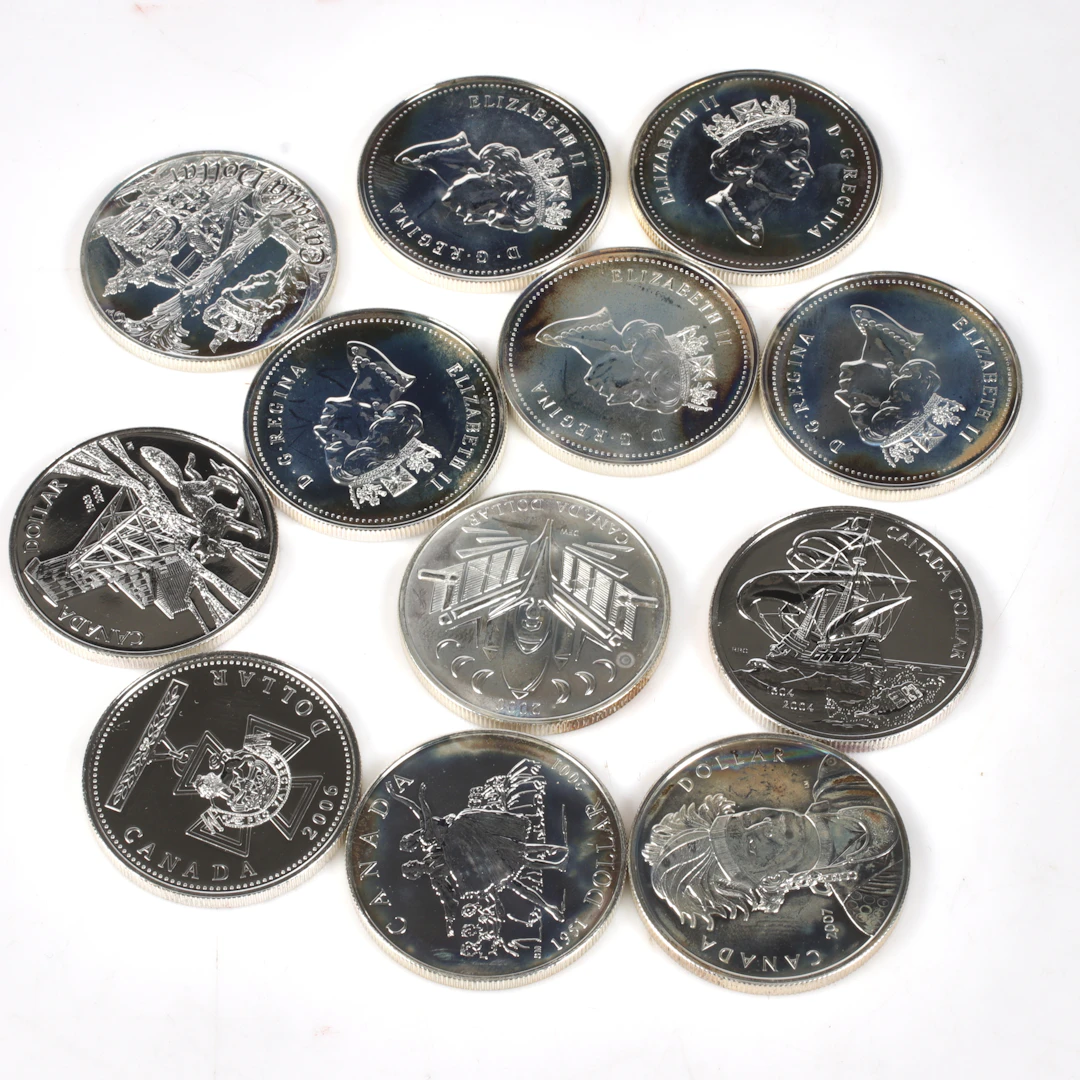 SILVERMYNT. 500/1000, 12 st, 1 Dollar, Canada. 1900-tal.