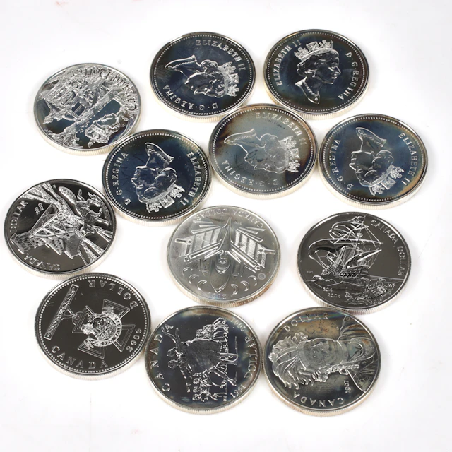 SILVERMYNT. 500/1000, 12 st, 1 Dollar, Canada. 1900-tal.